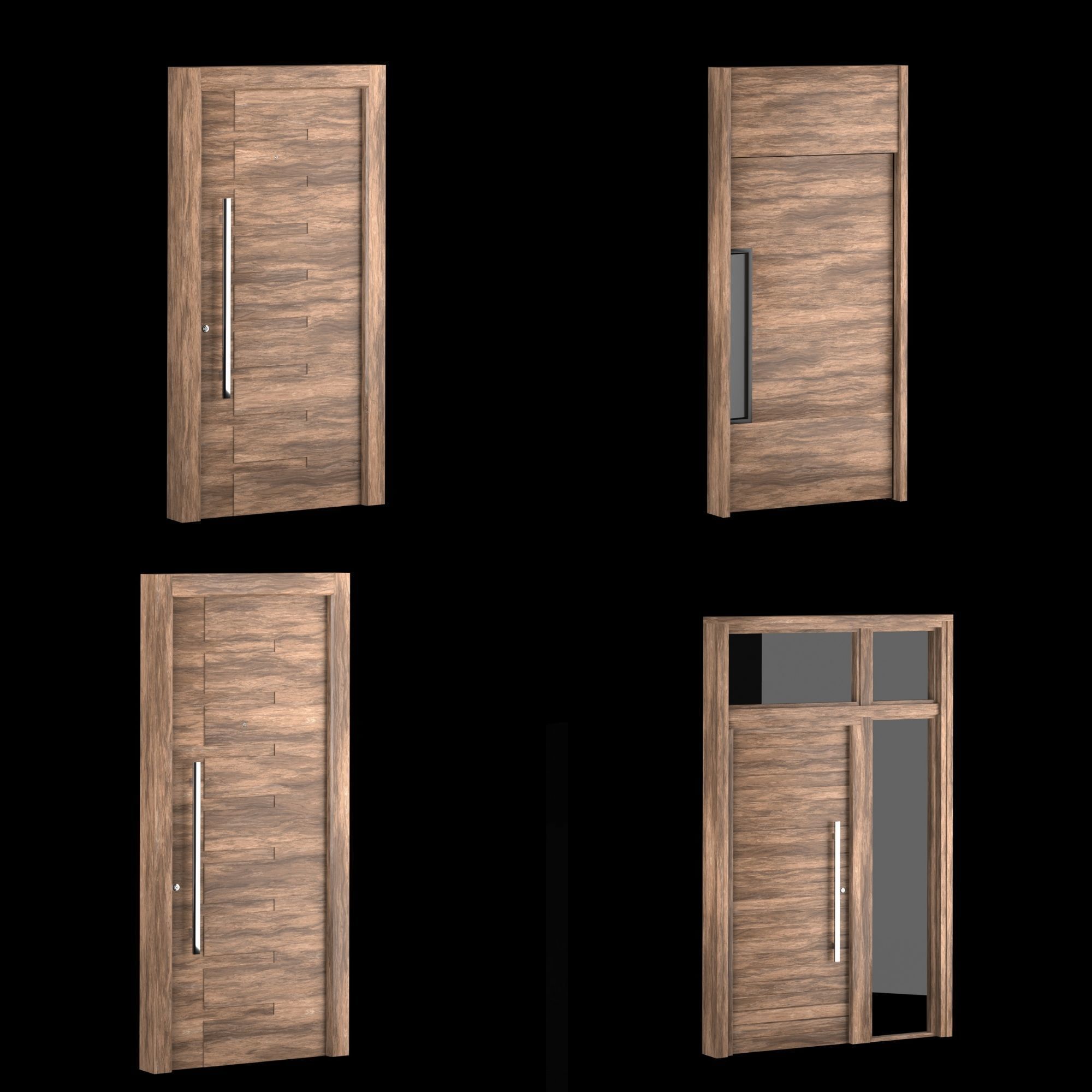 Modern Door Window Collection 3D model_9