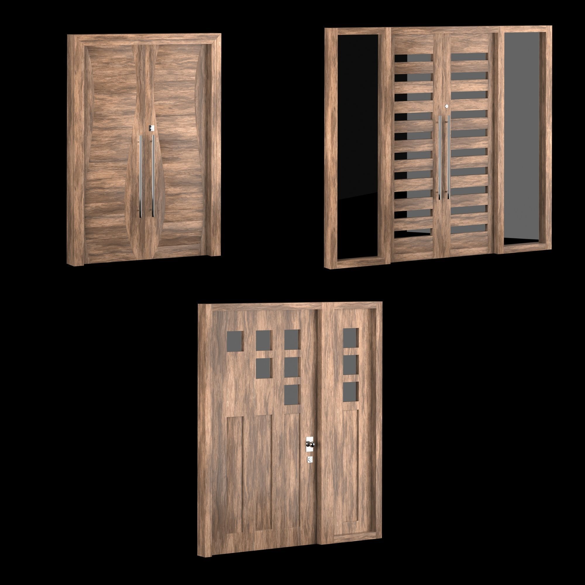 Modern Door Window Collection 3D model_18