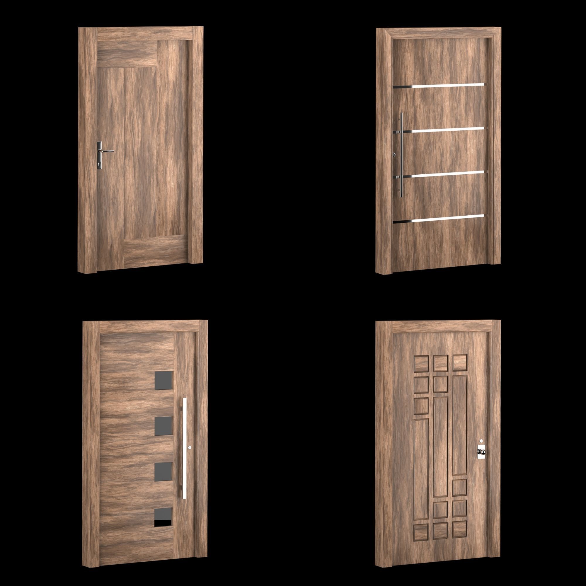 Modern Door Window Collection 3D model_30