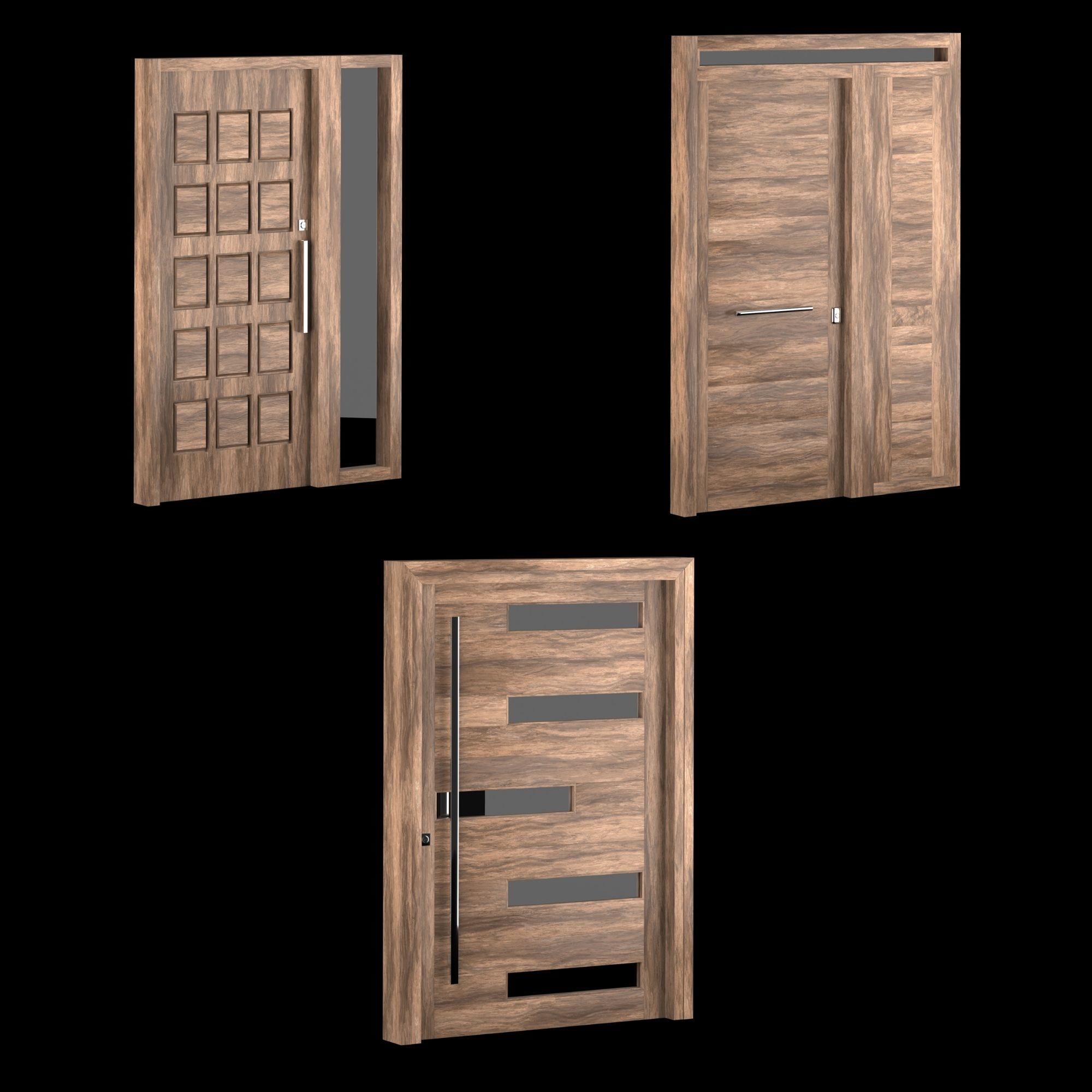 Modern Door Window Collection 3D model_13