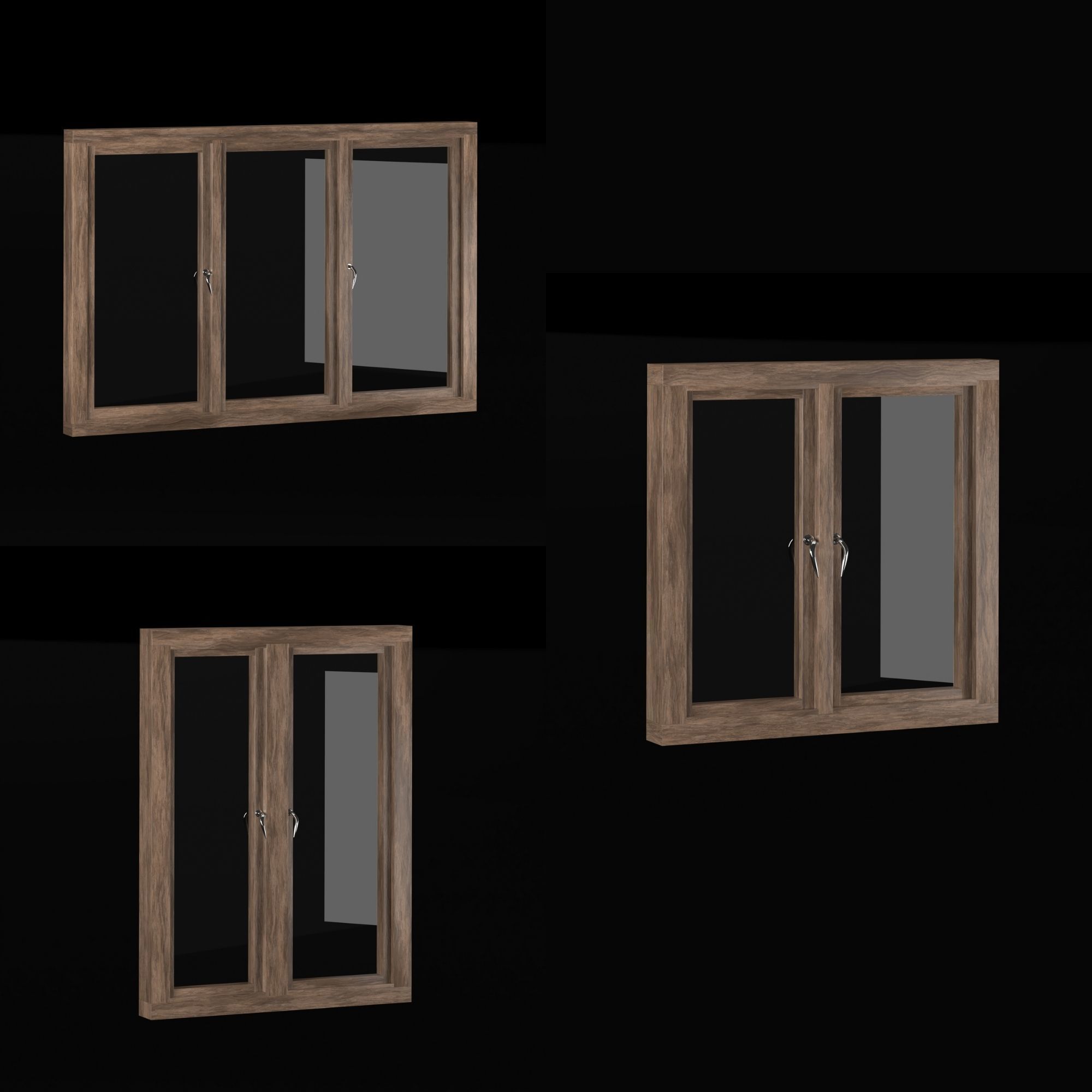 Modern Door Window Collection 3D model_36