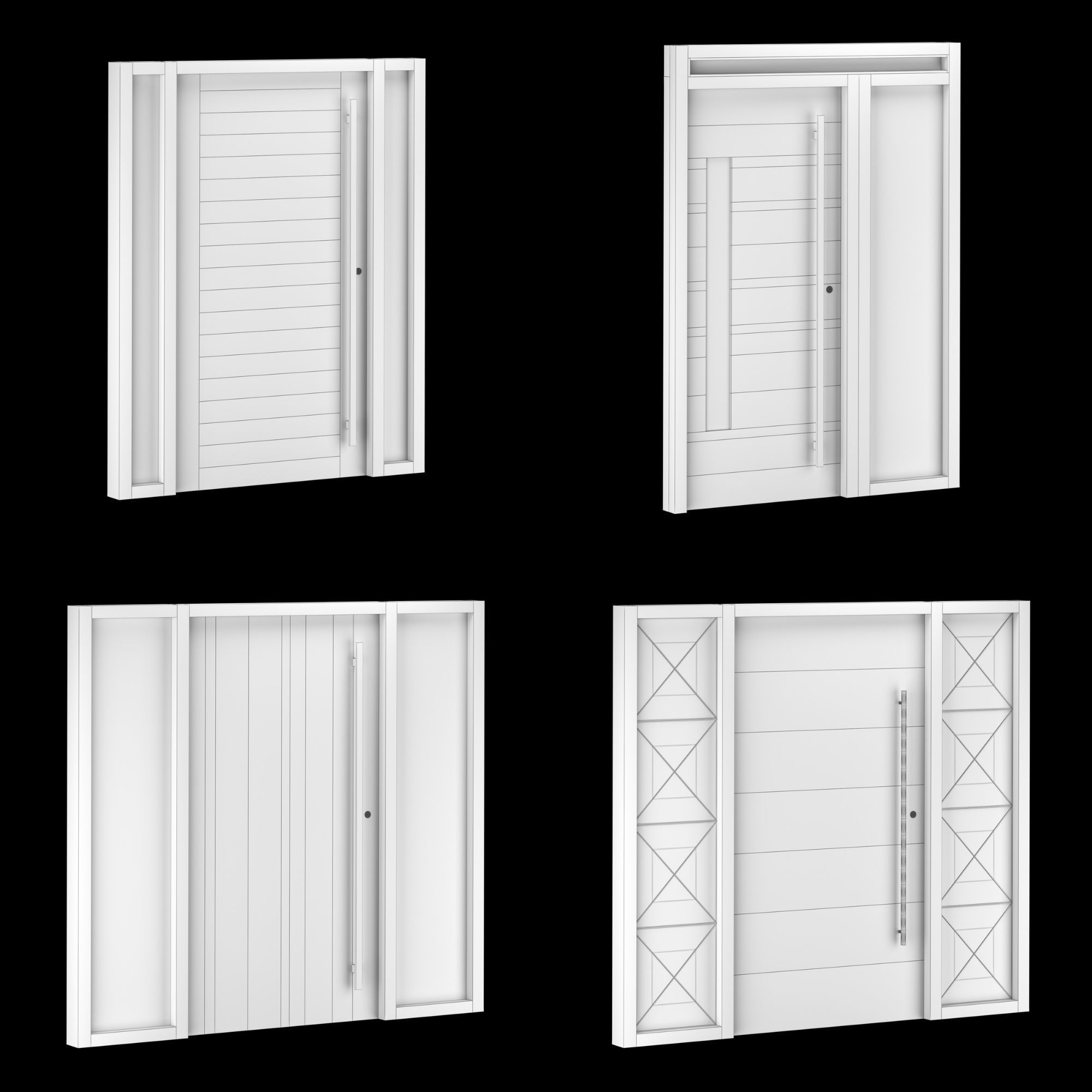 Modern Door Window Collection 3D model_63