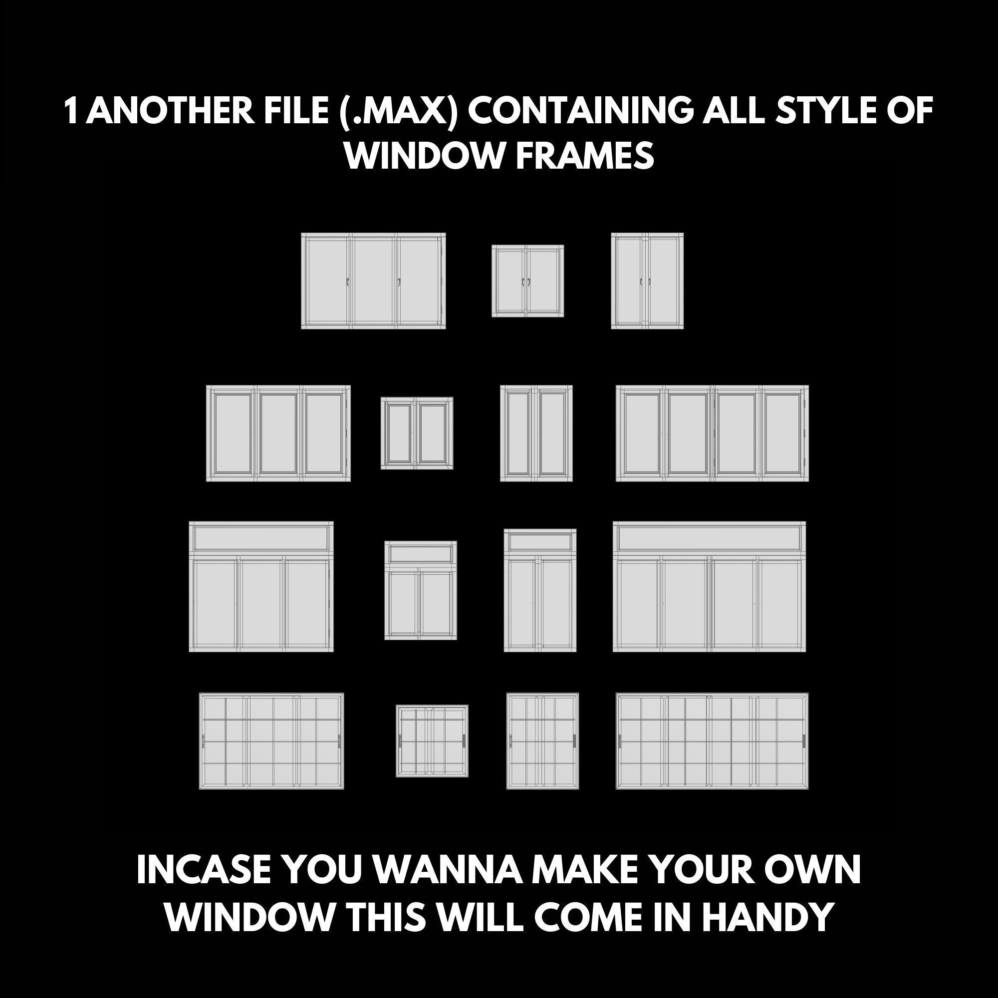 Modern Door Window Collection 3D model_6