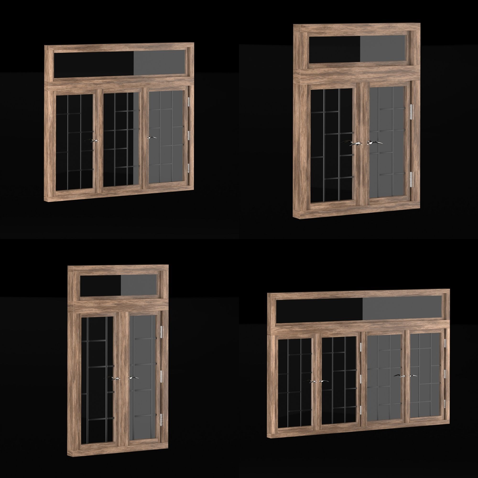 Modern Door Window Collection 3D model_44