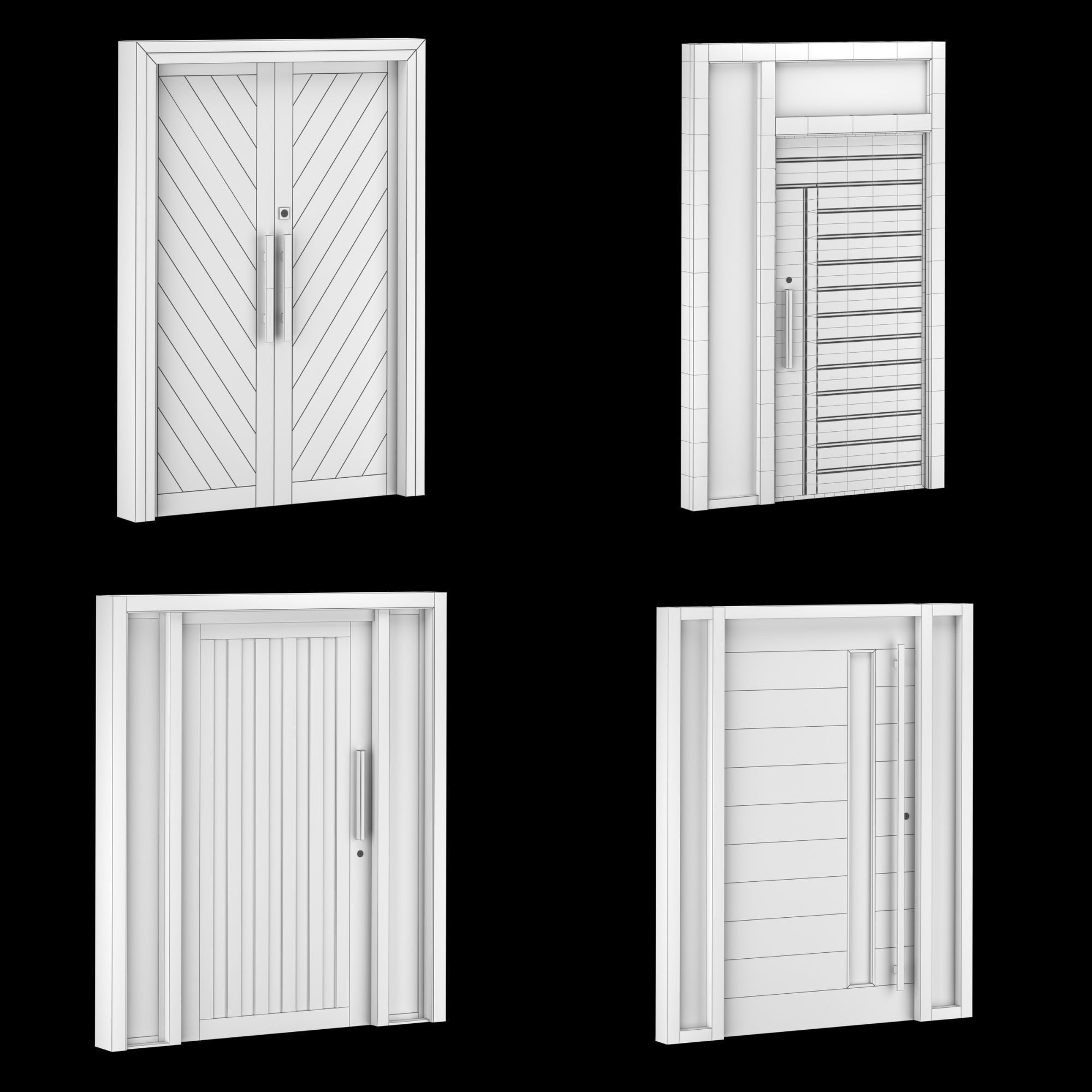 Modern Door Window Collection 3D model_62