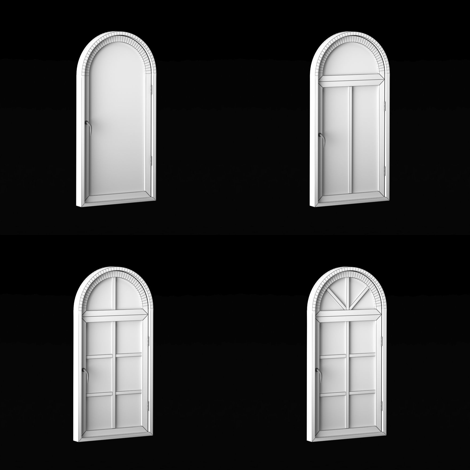 Modern Door Window Collection 3D model_68