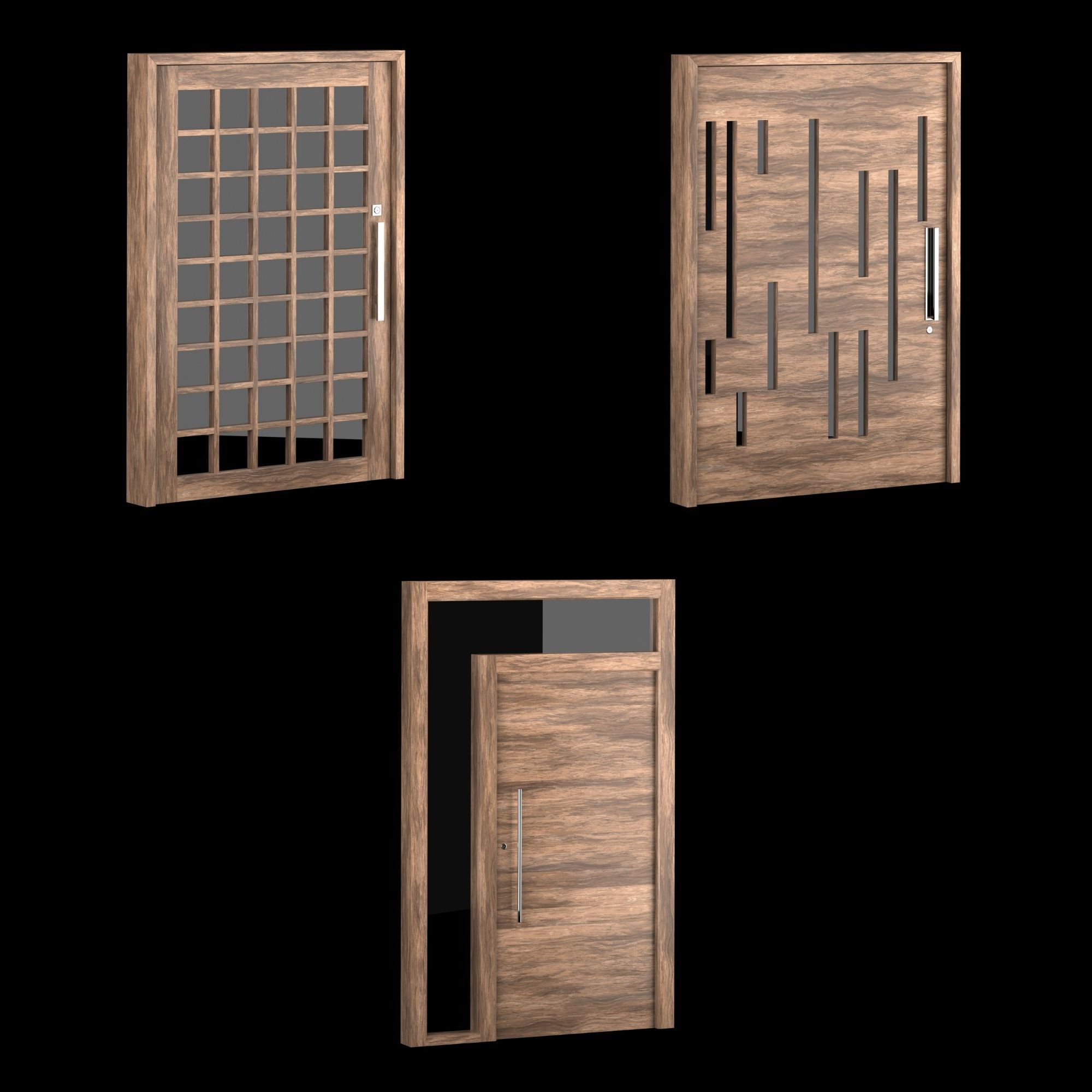 Modern Door Window Collection 3D model_17