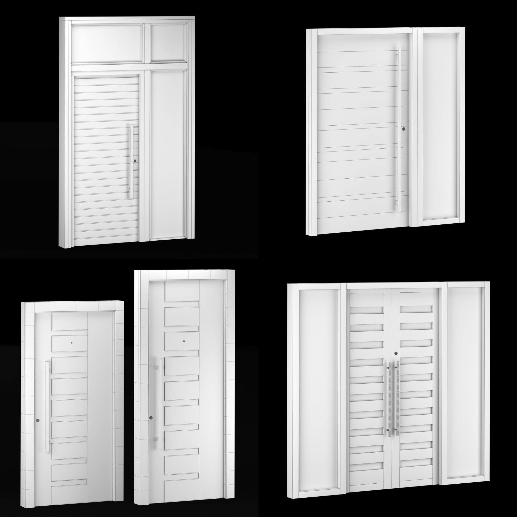 Modern Door Window Collection 3D model_64