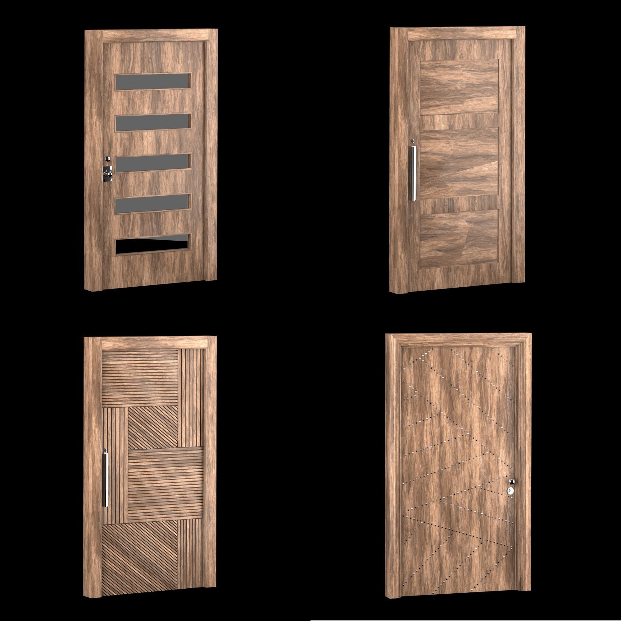 Modern Door Window Collection 3D model_19