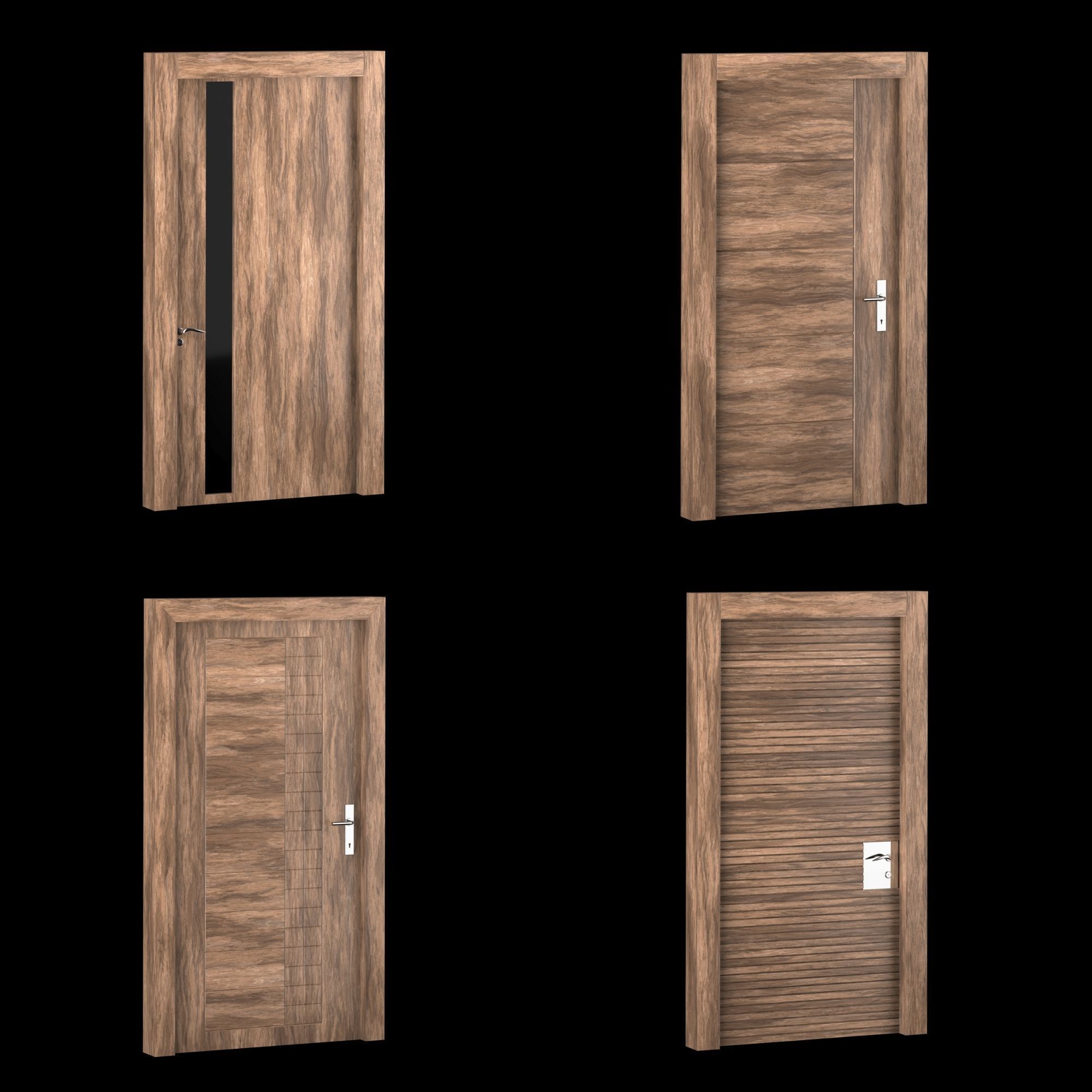 Modern Door Window Collection 3D model_23