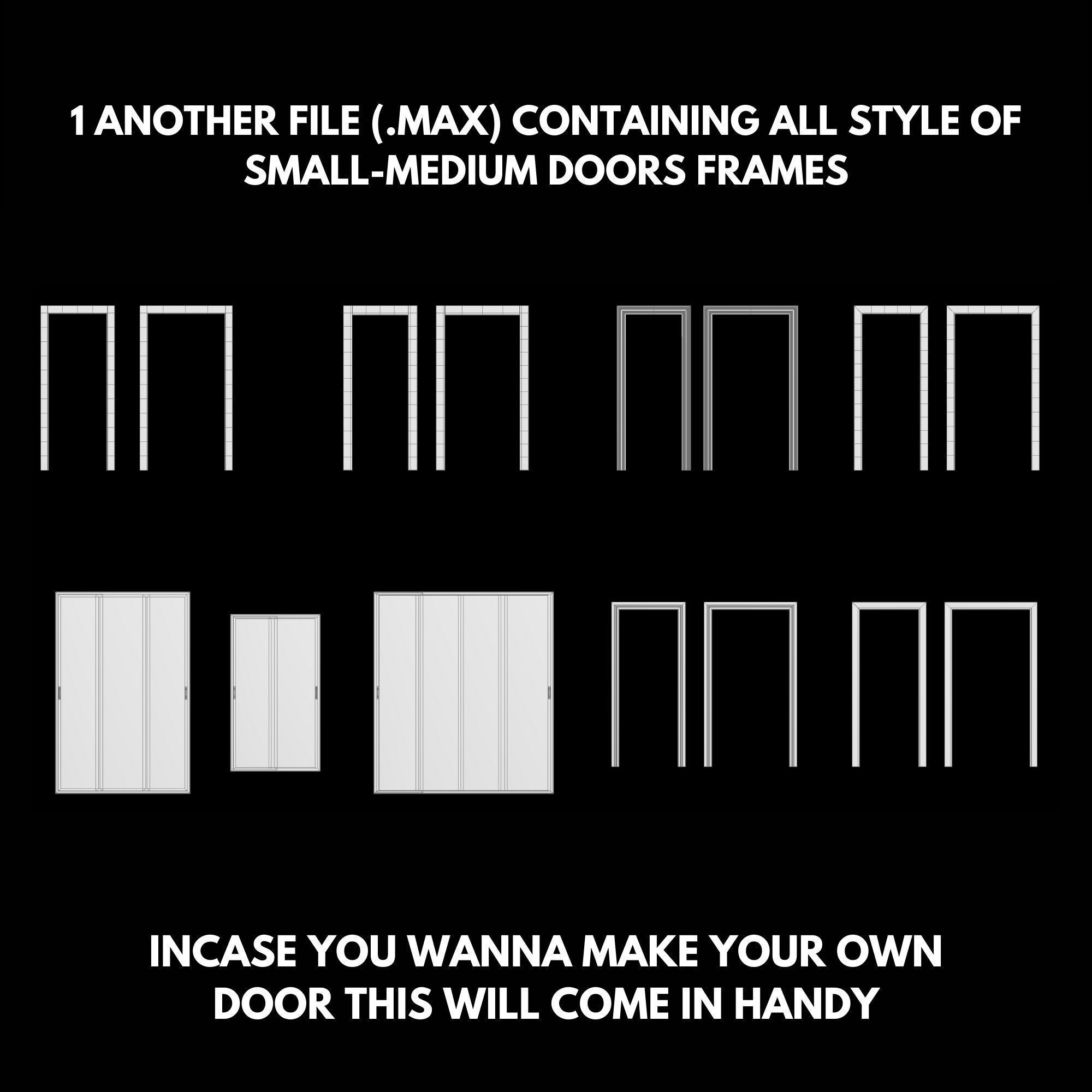 Modern Door Window Collection 3D model_7