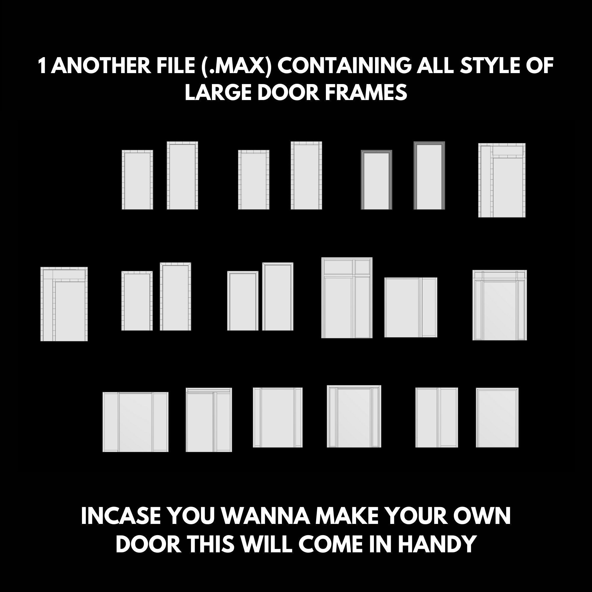 Modern Door Window Collection 3D model_5