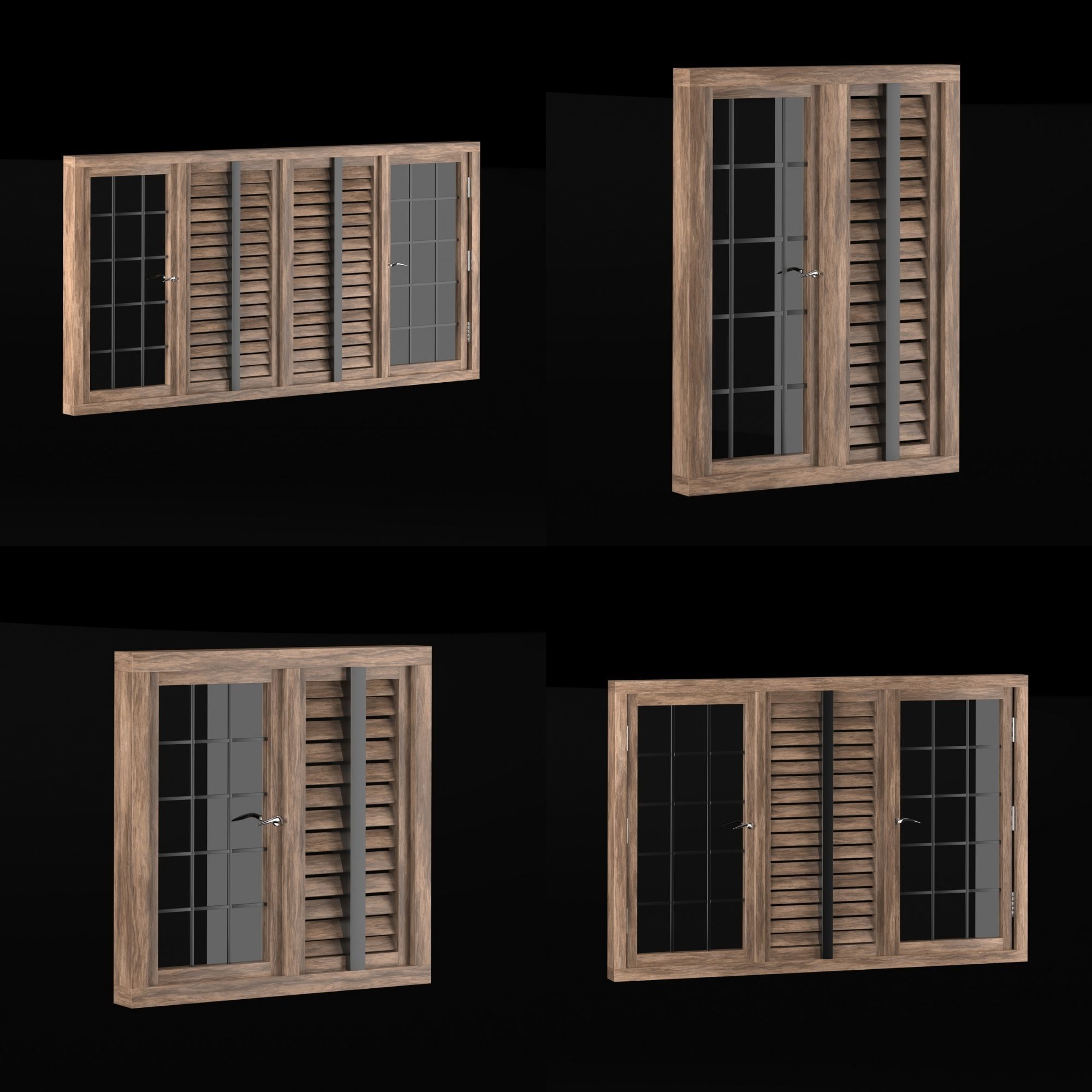 Modern Door Window Collection 3D model_40