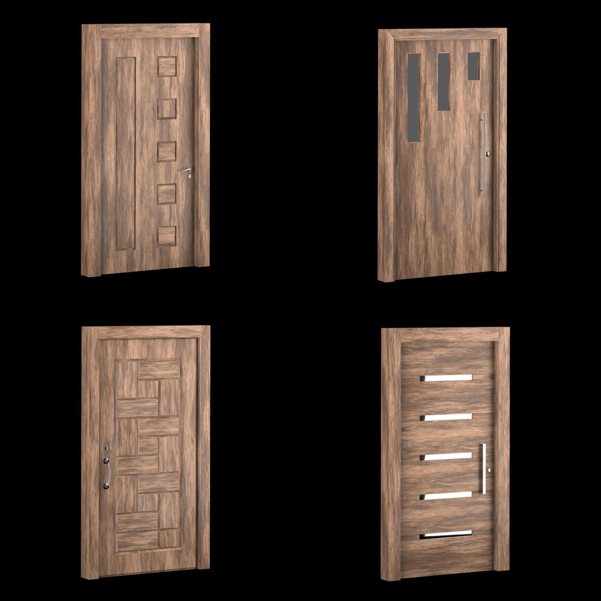 Modern Door Window Collection 3D model_26