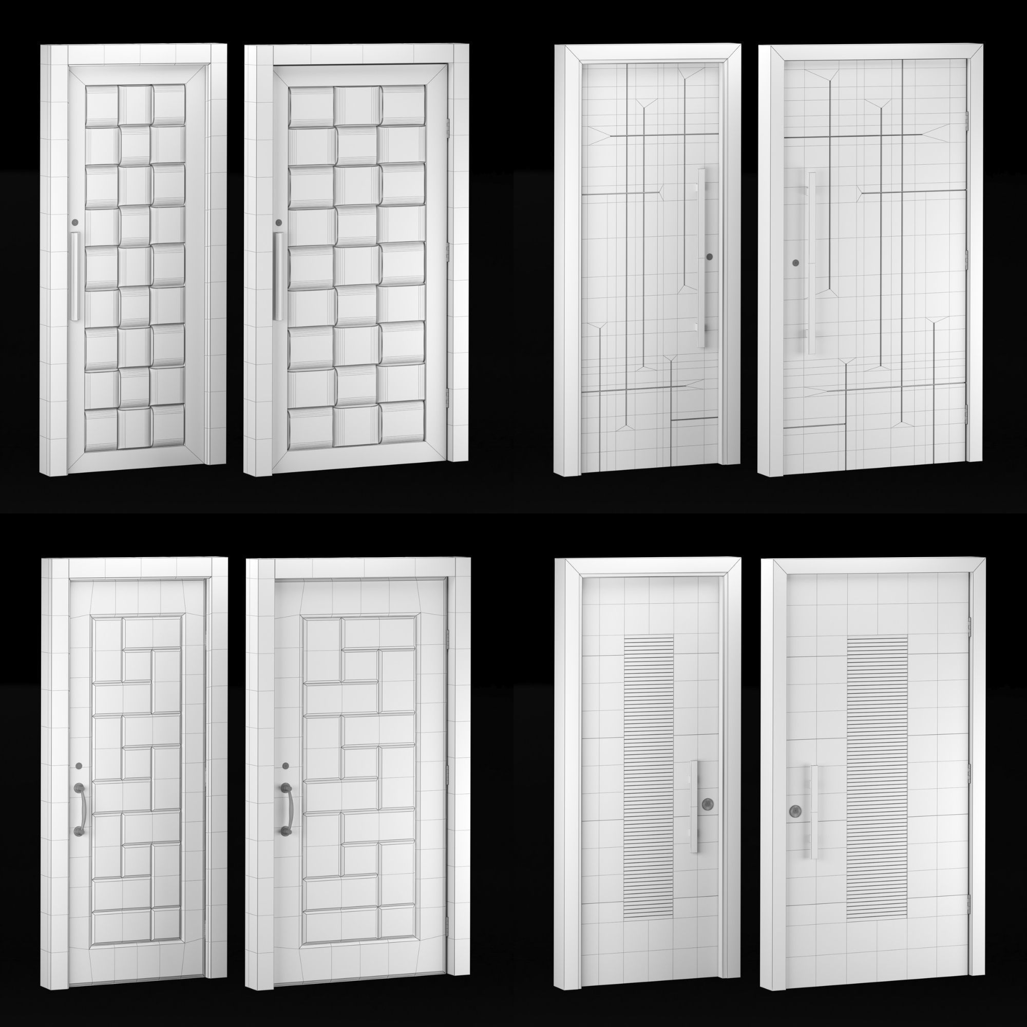 Modern Door Window Collection 3D model_56