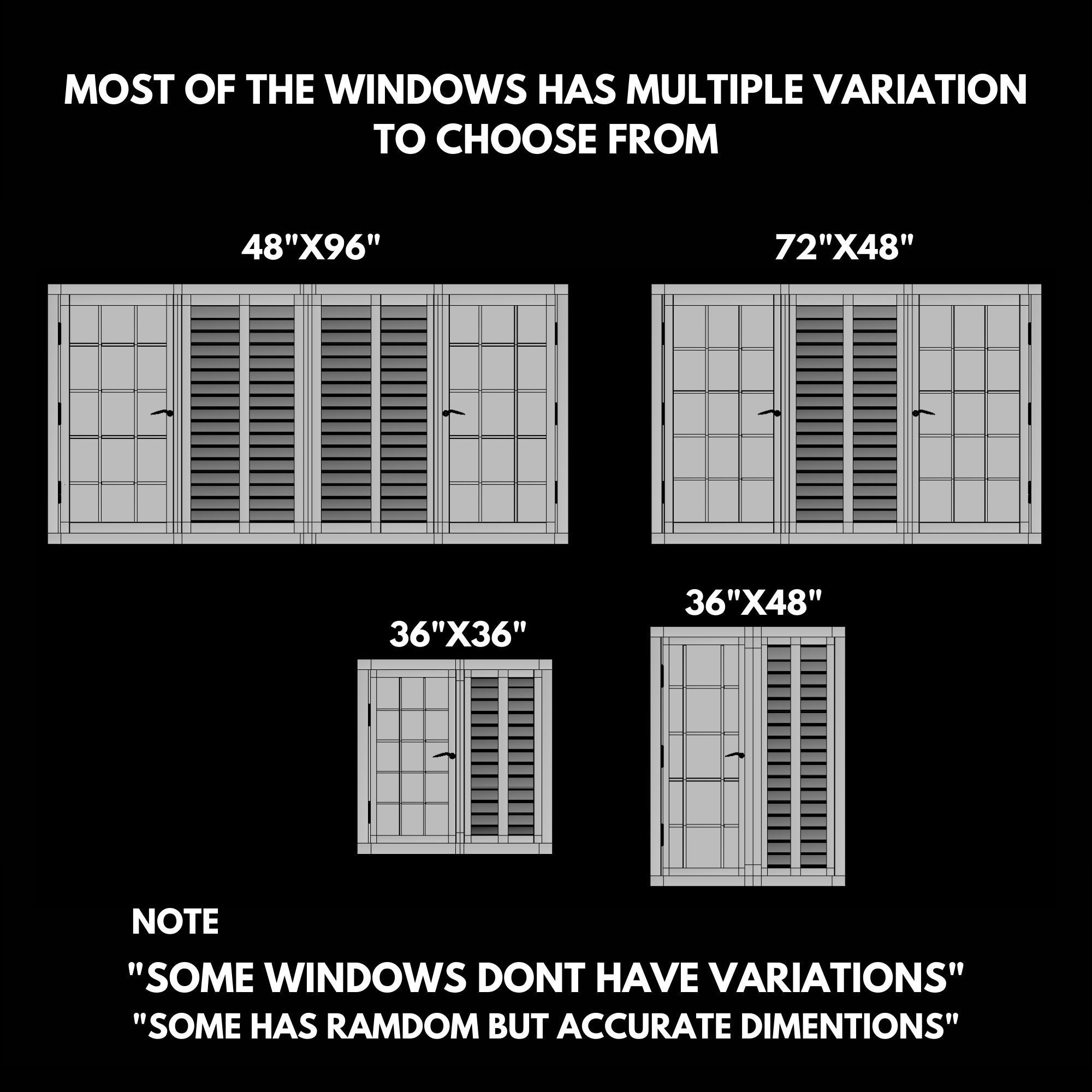 Modern Door Window Collection 3D model_3