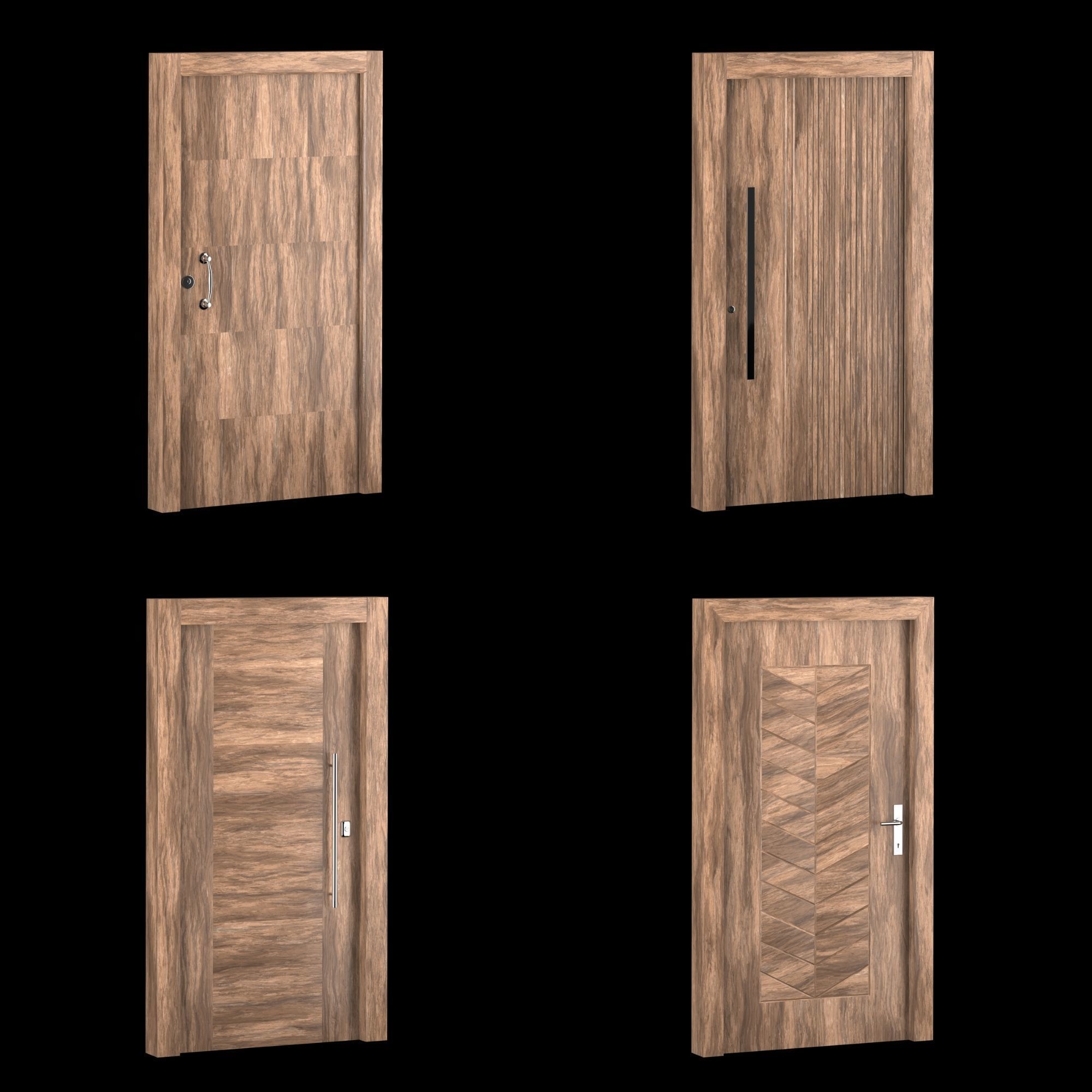 Modern Door Window Collection 3D model_22
