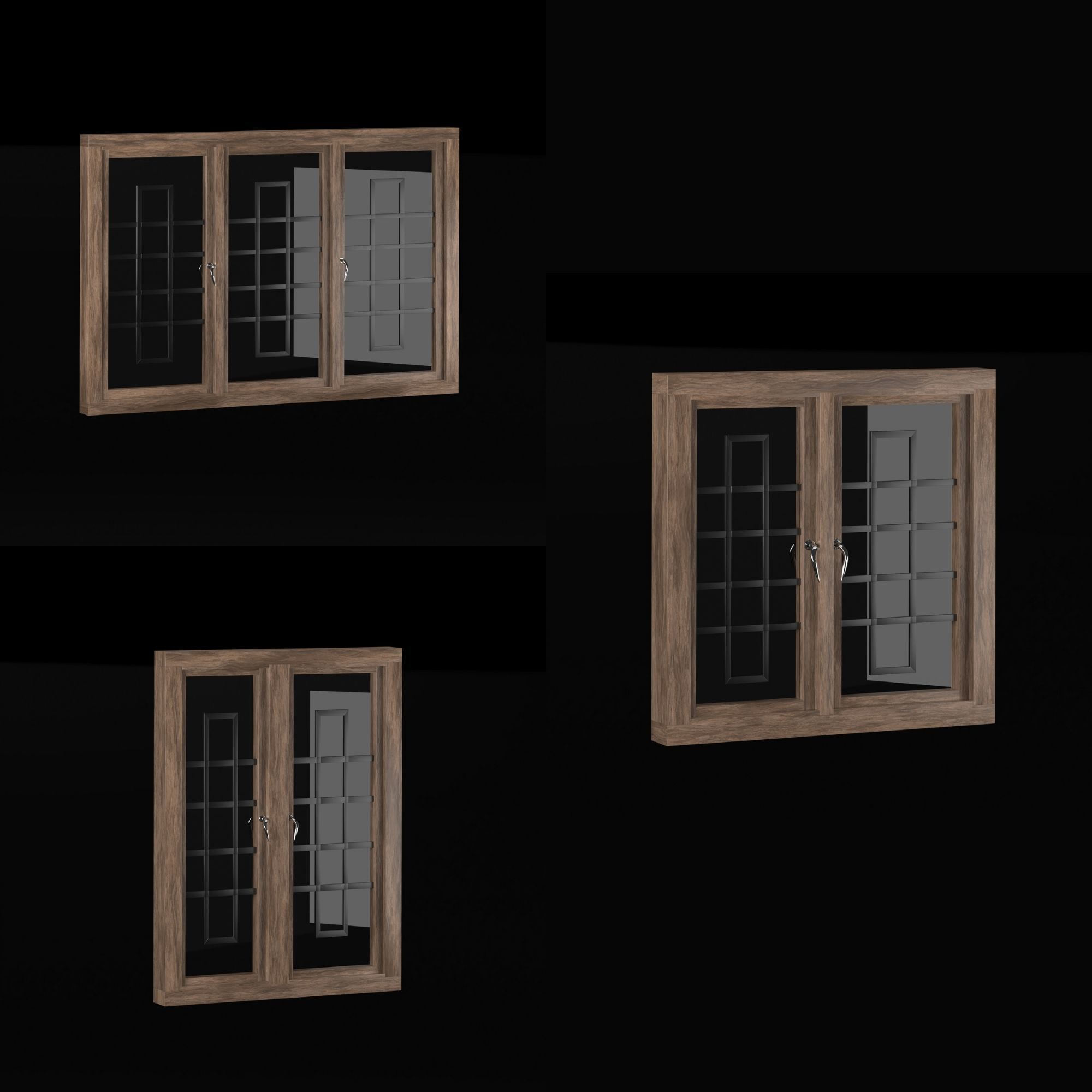 Modern Door Window Collection 3D model_35