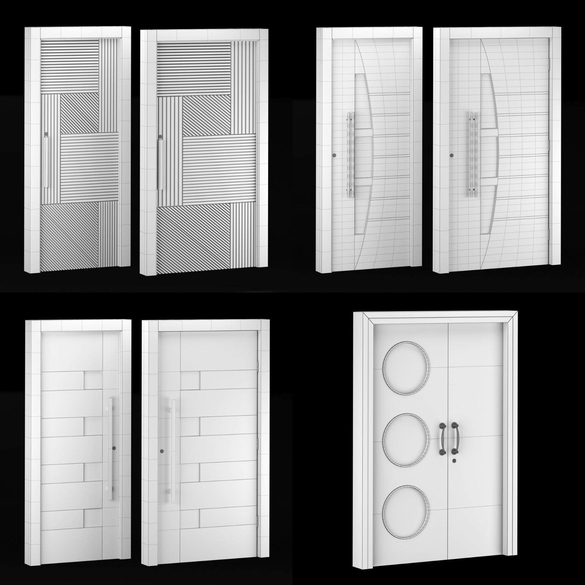 Modern Door Window Collection 3D model_61