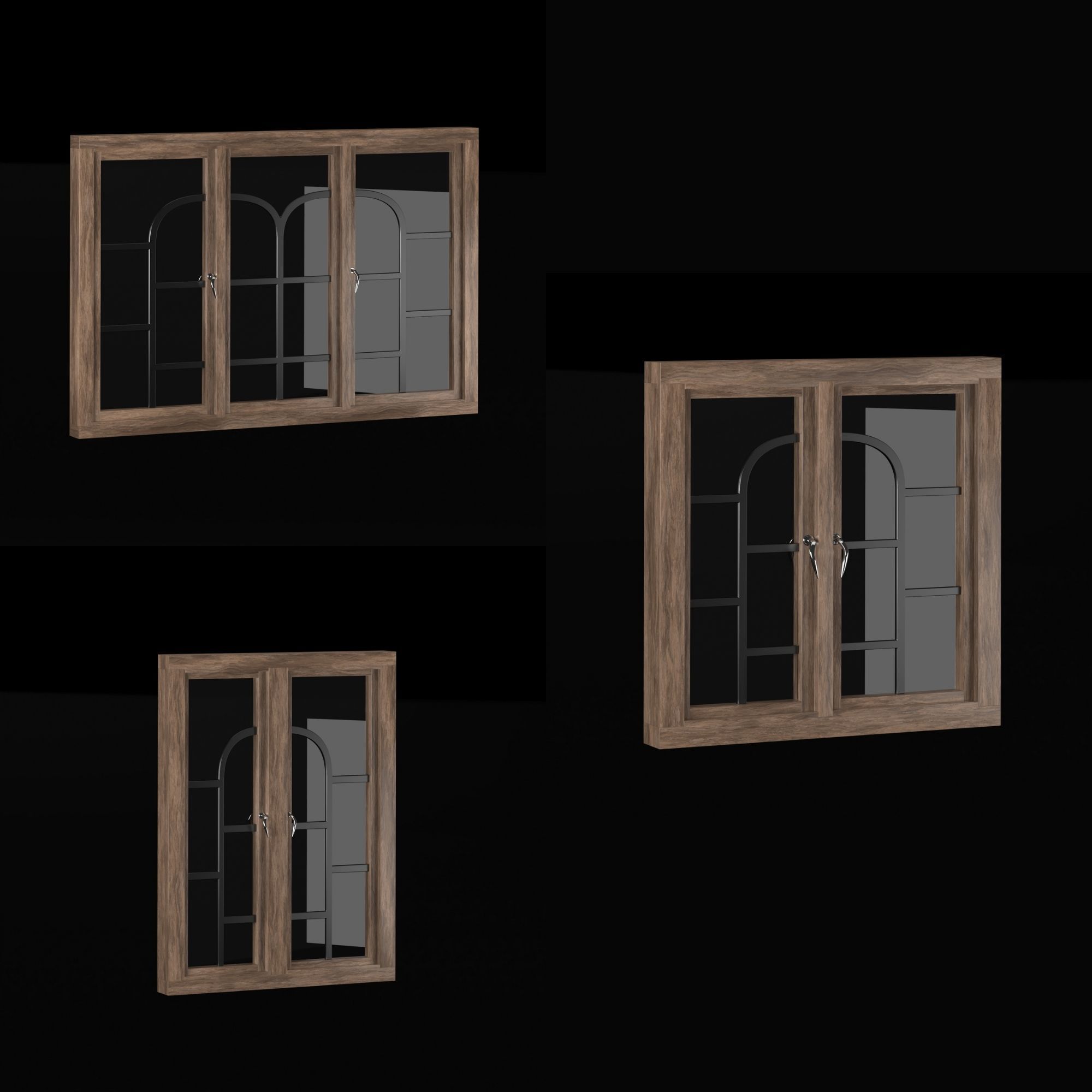 Modern Door Window Collection 3D model_33