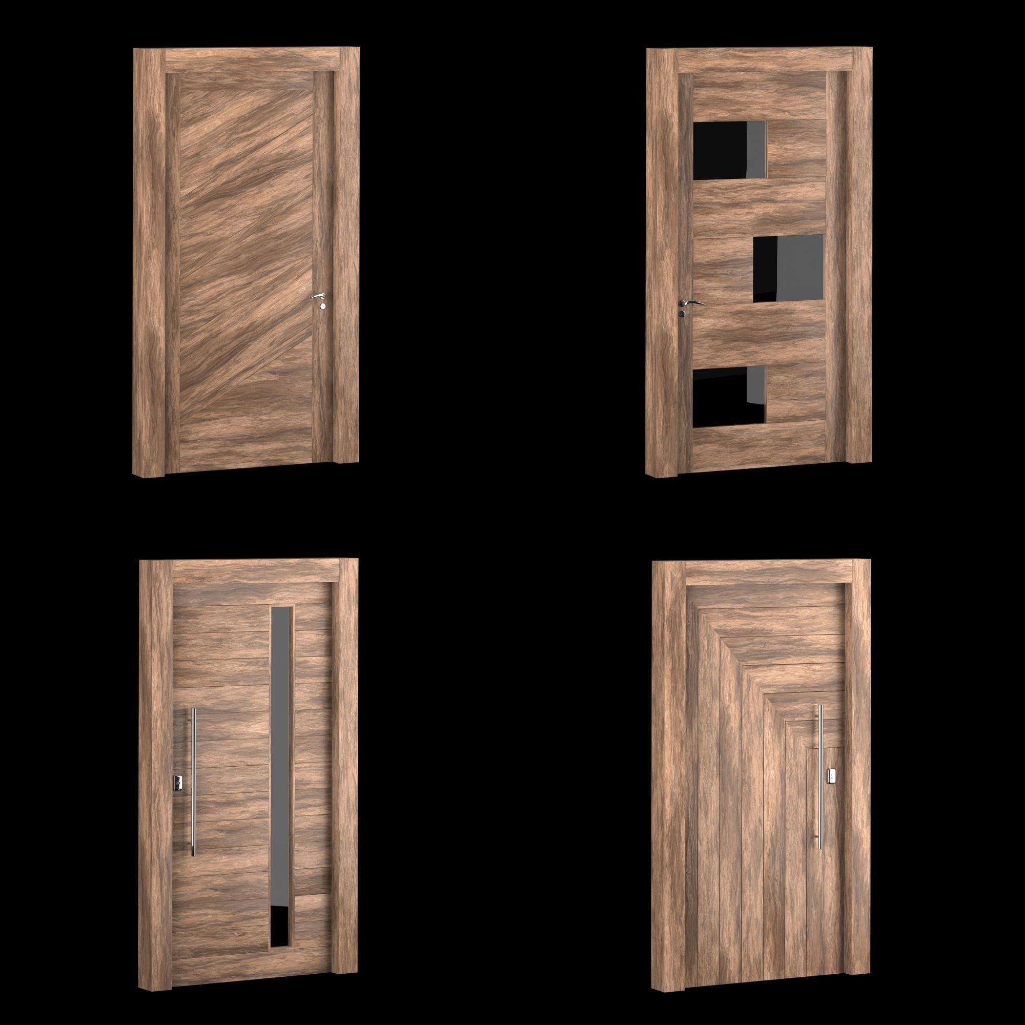 Modern Door Window Collection 3D model_21