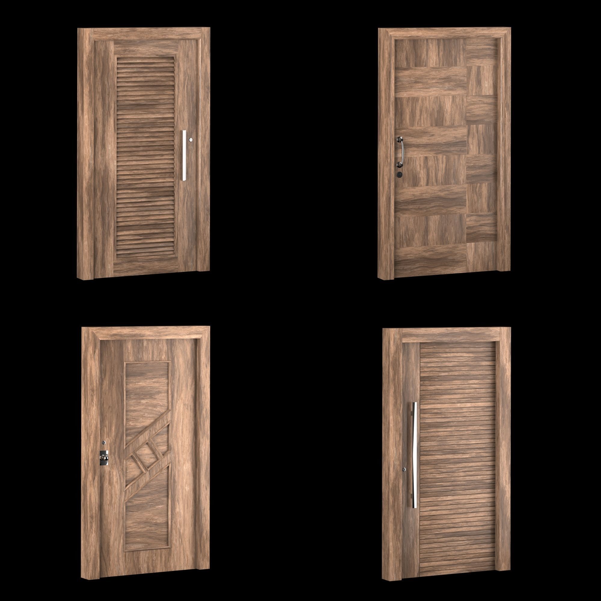 Modern Door Window Collection 3D model_24