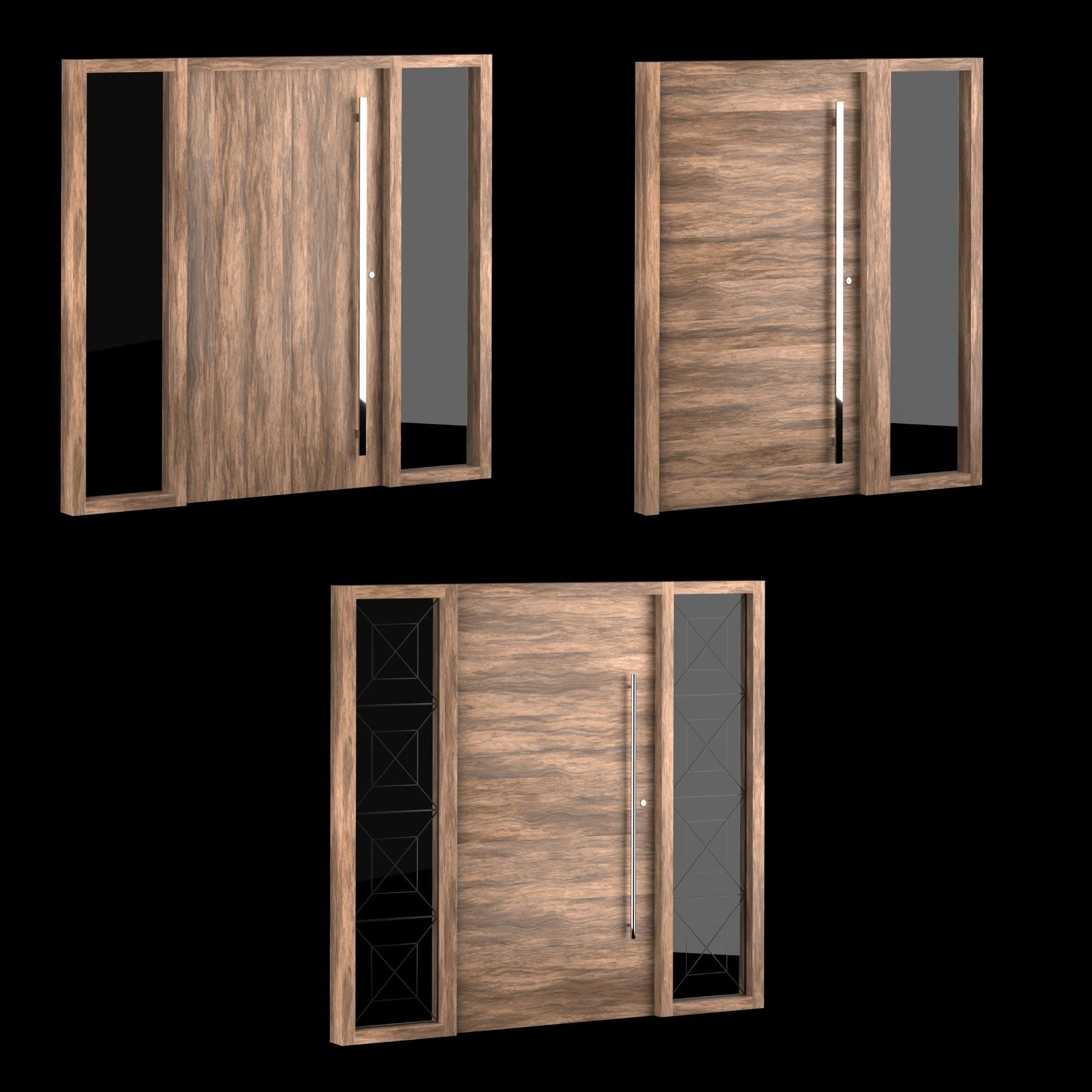 Modern Door Window Collection 3D model_10