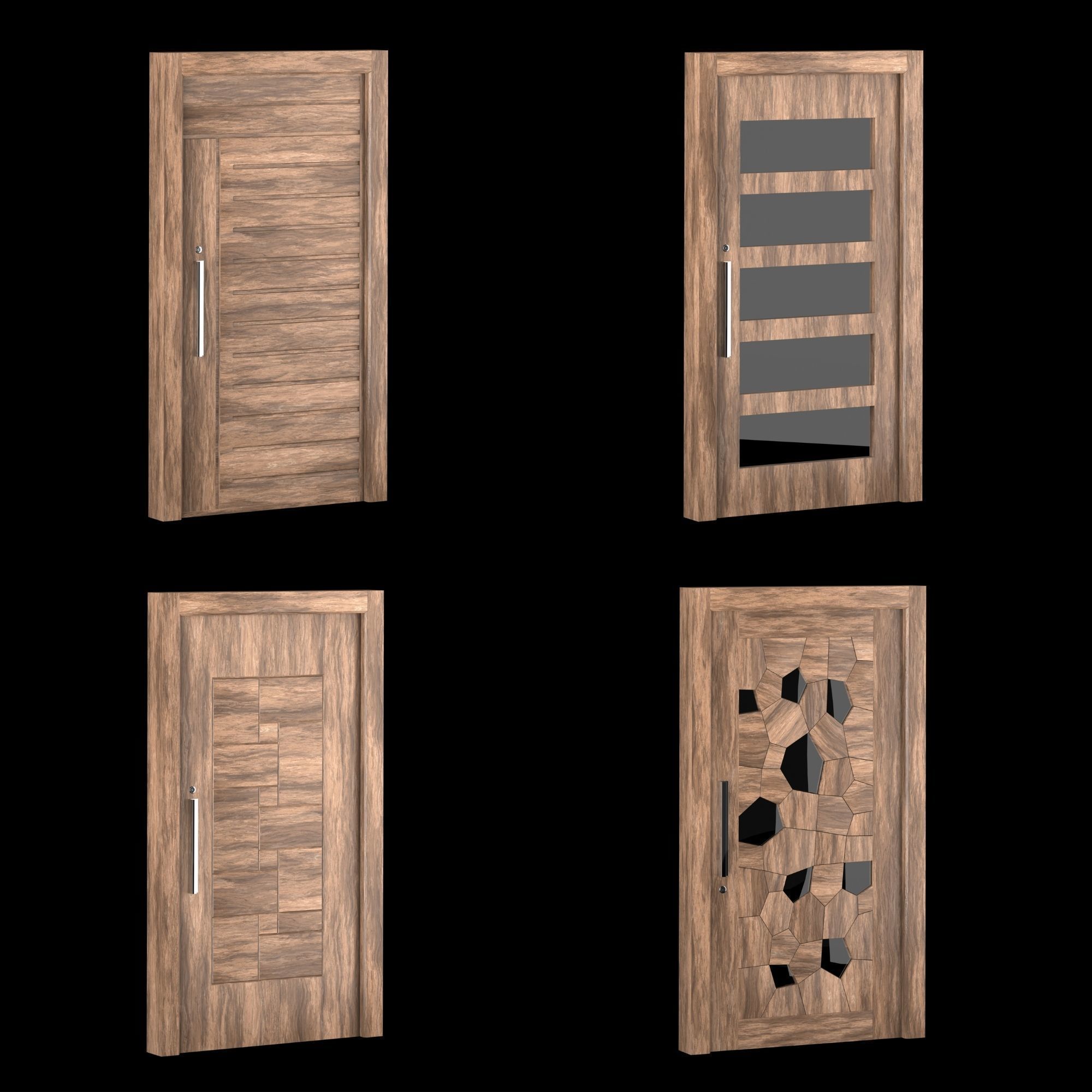 Modern Door Window Collection 3D model_20