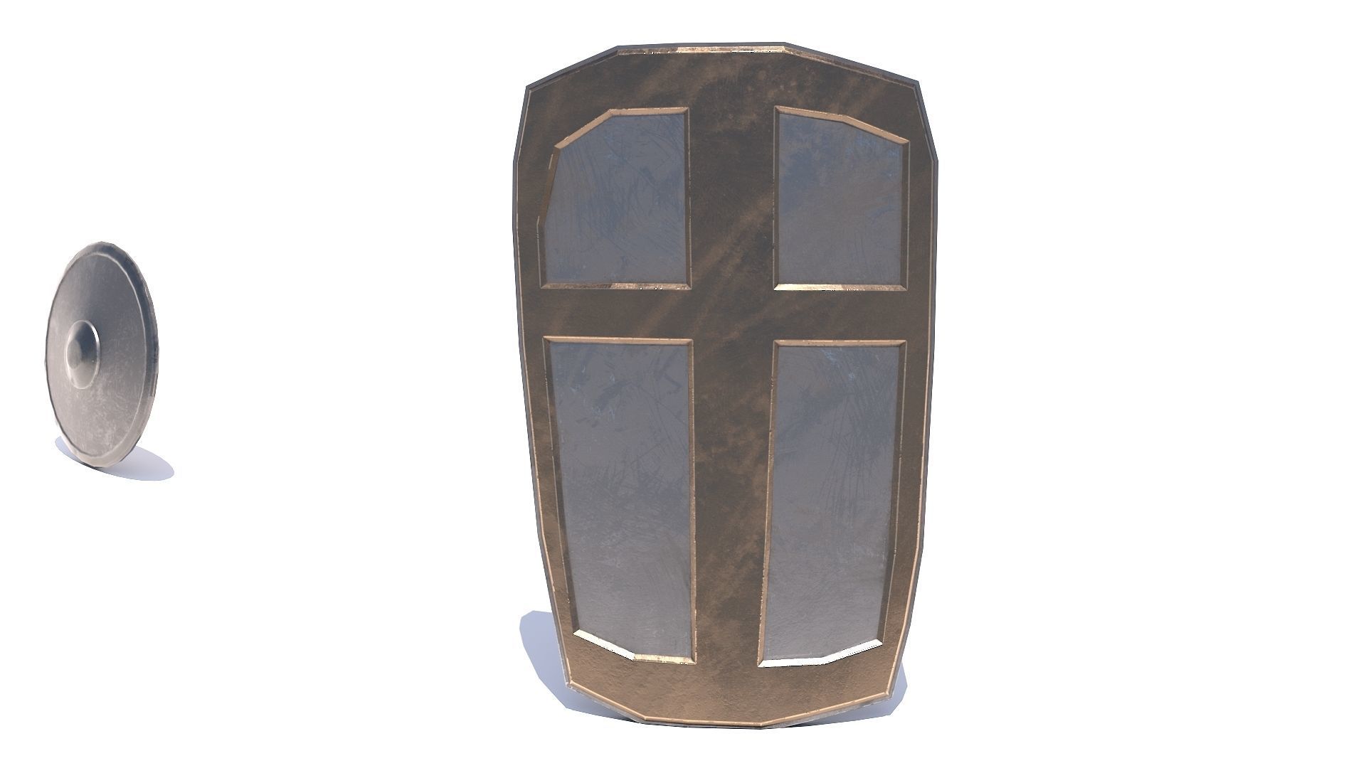 Weapons Shield Low-poly 3D model_8