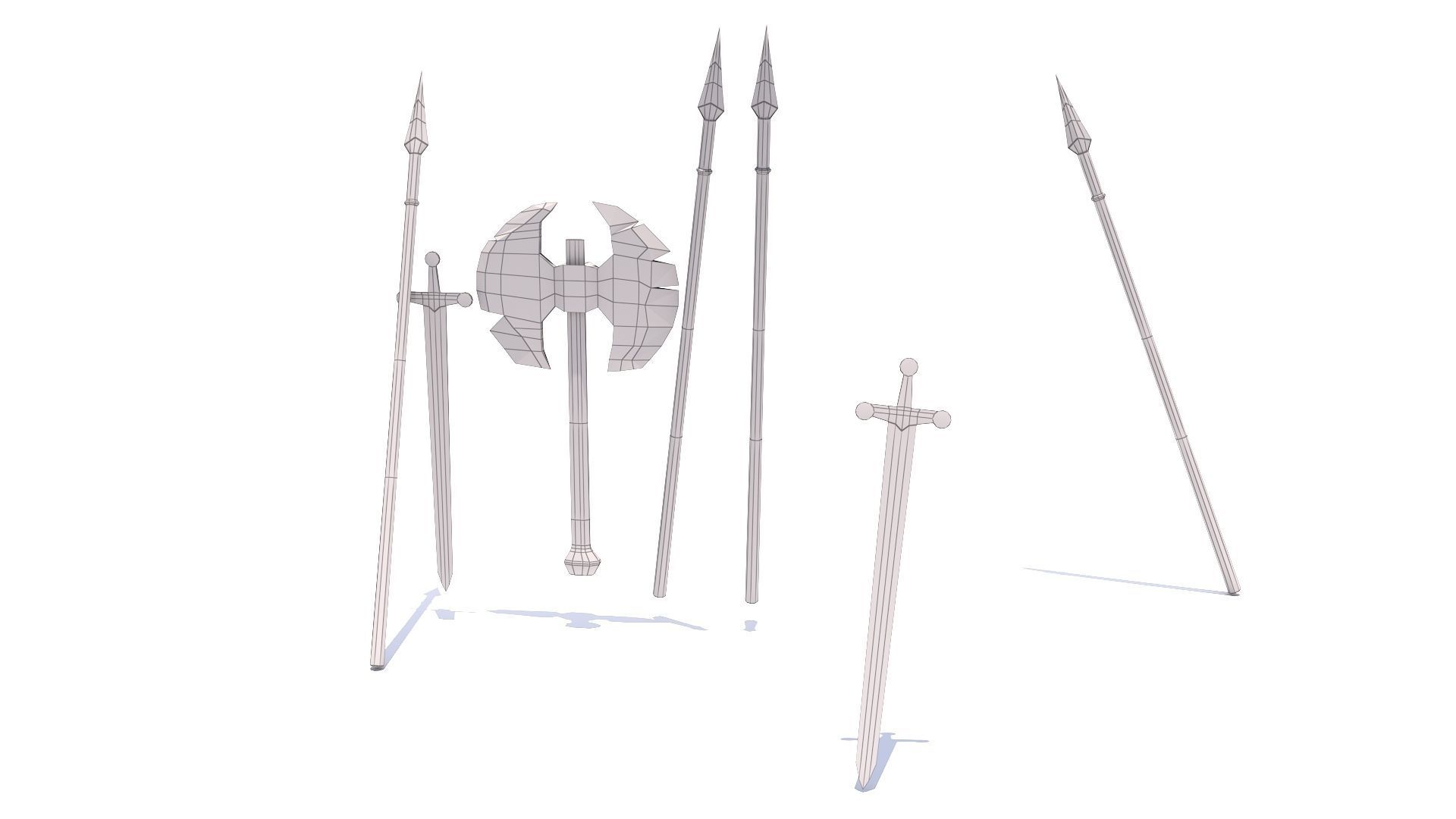 Weapons Shield Low-poly 3D model_22