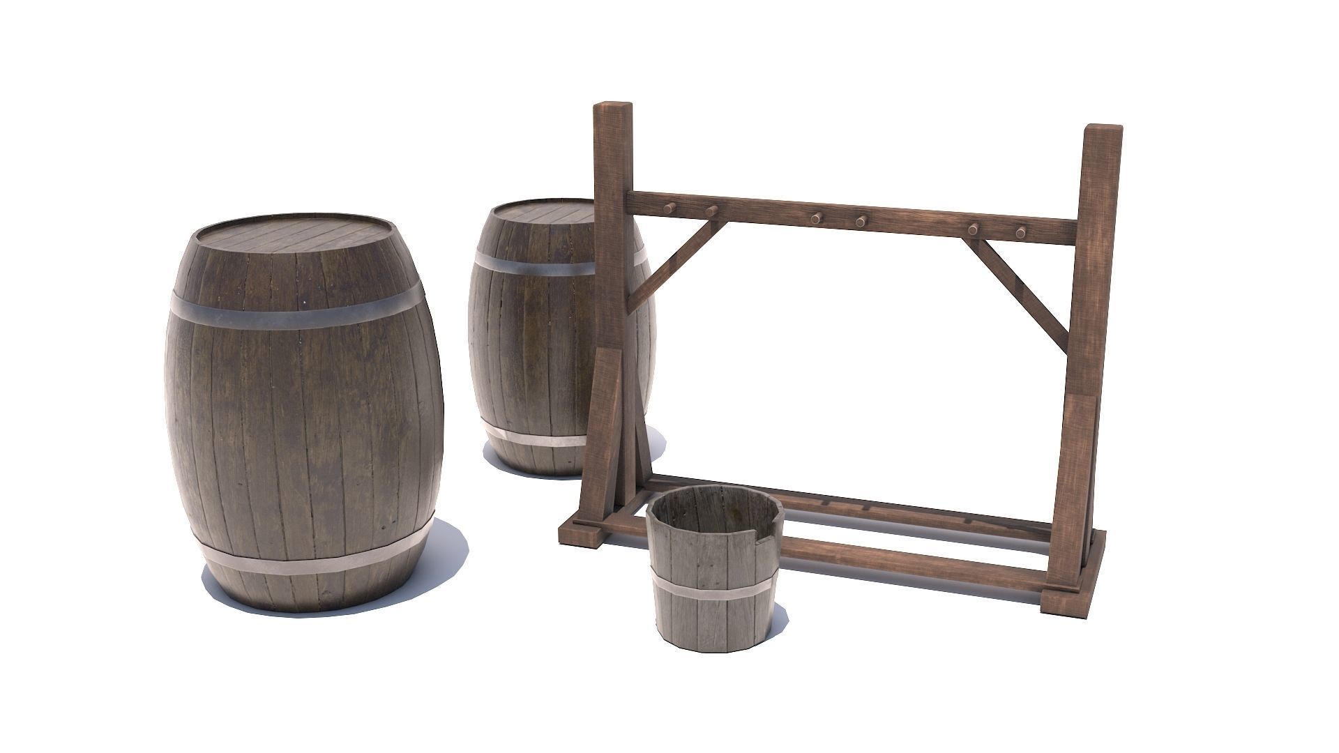 Weapons Shield Low-poly 3D model_6