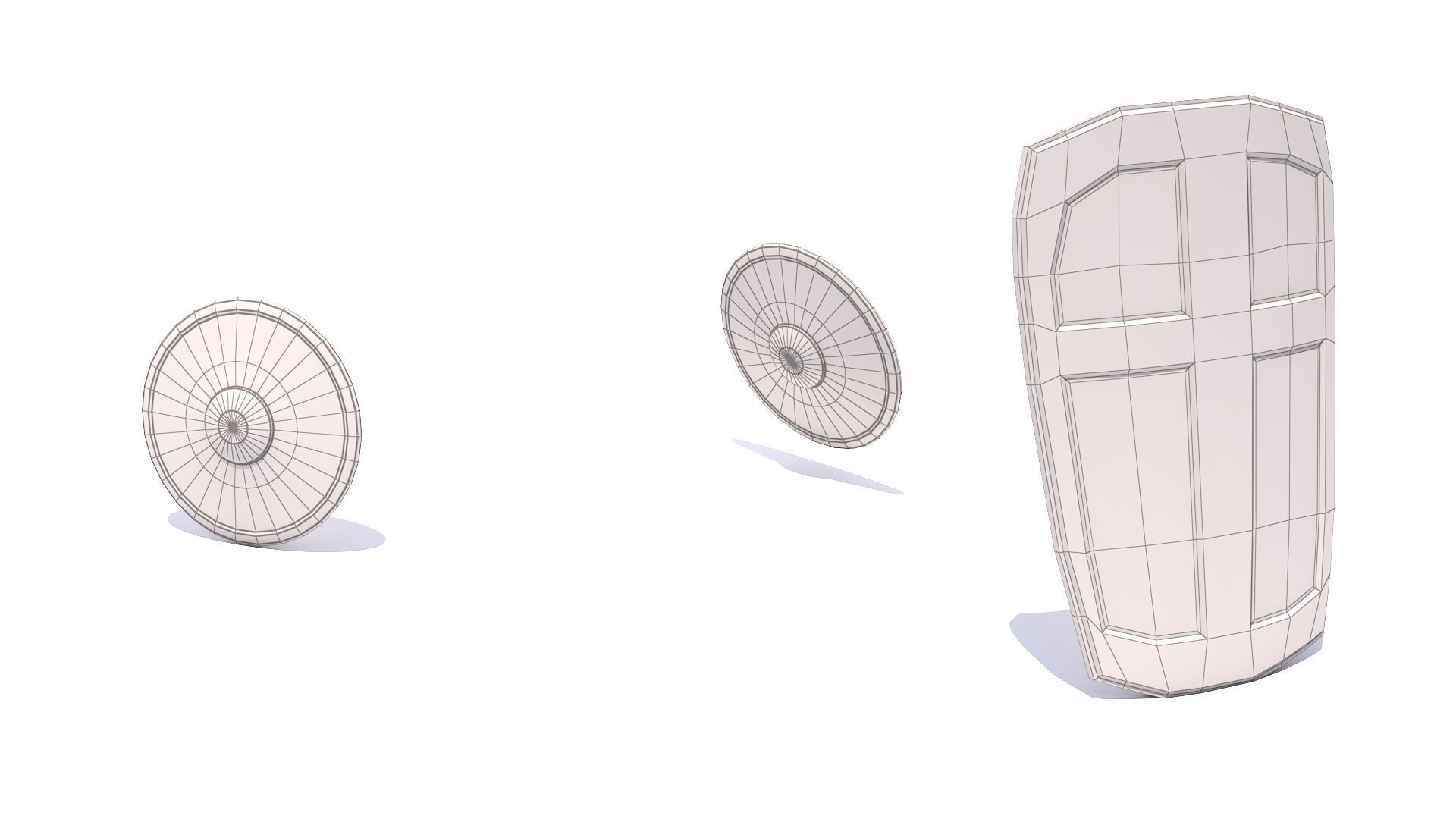 Weapons Shield Low-poly 3D model_19