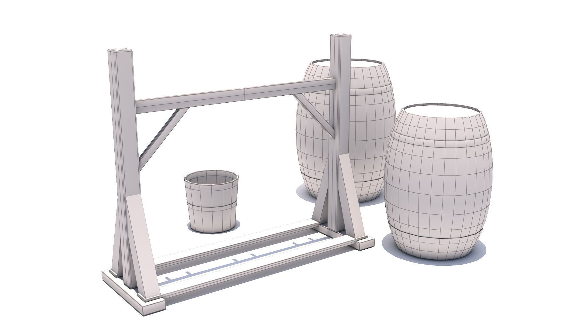 Weapons Shield Low-poly 3D model_18