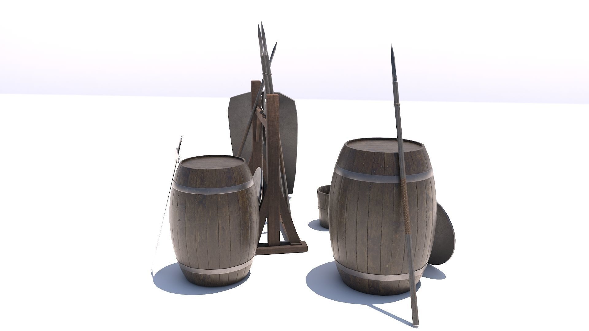 Weapons Shield Low-poly 3D model_3