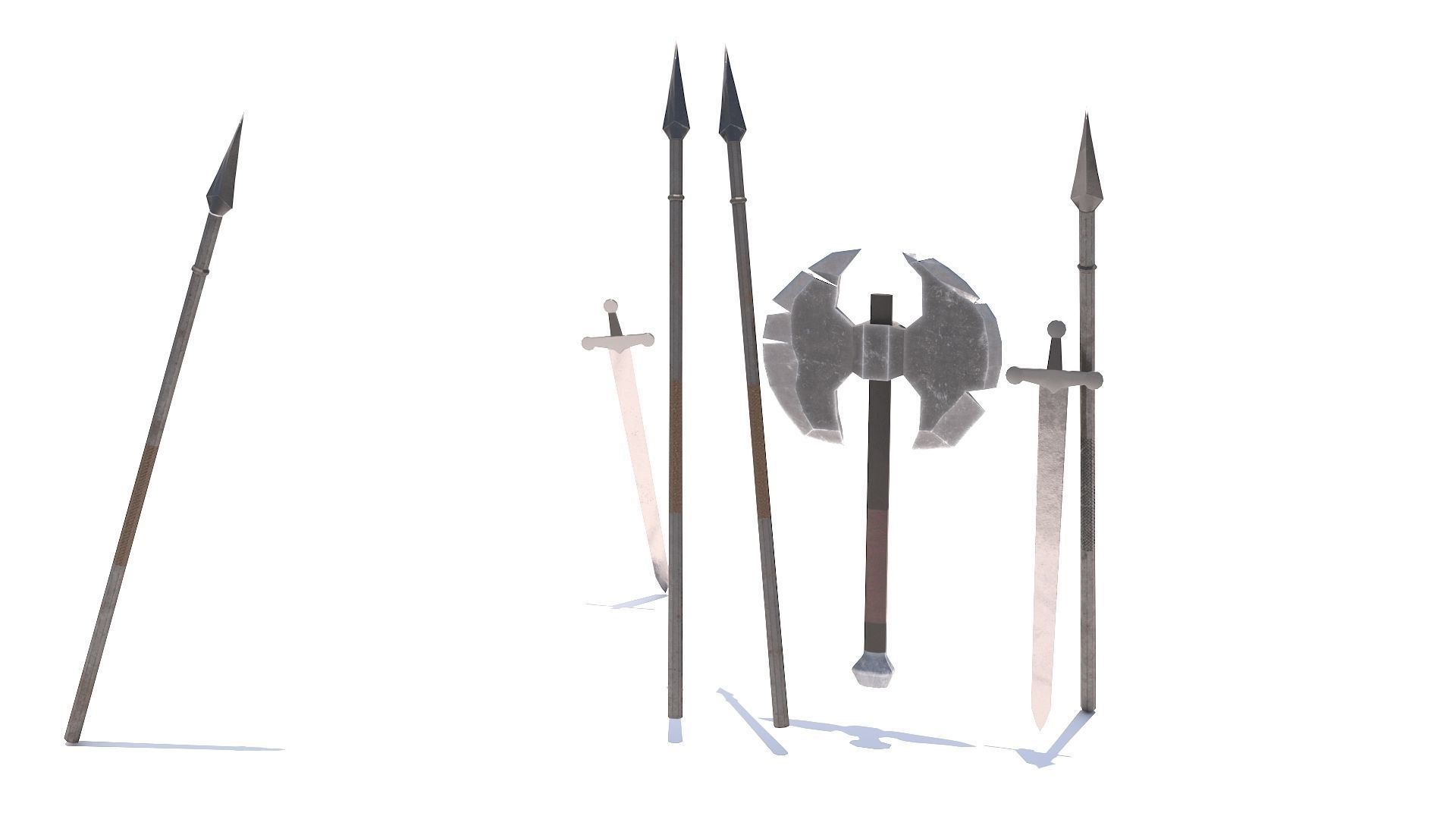 Weapons Shield Low-poly 3D model_11