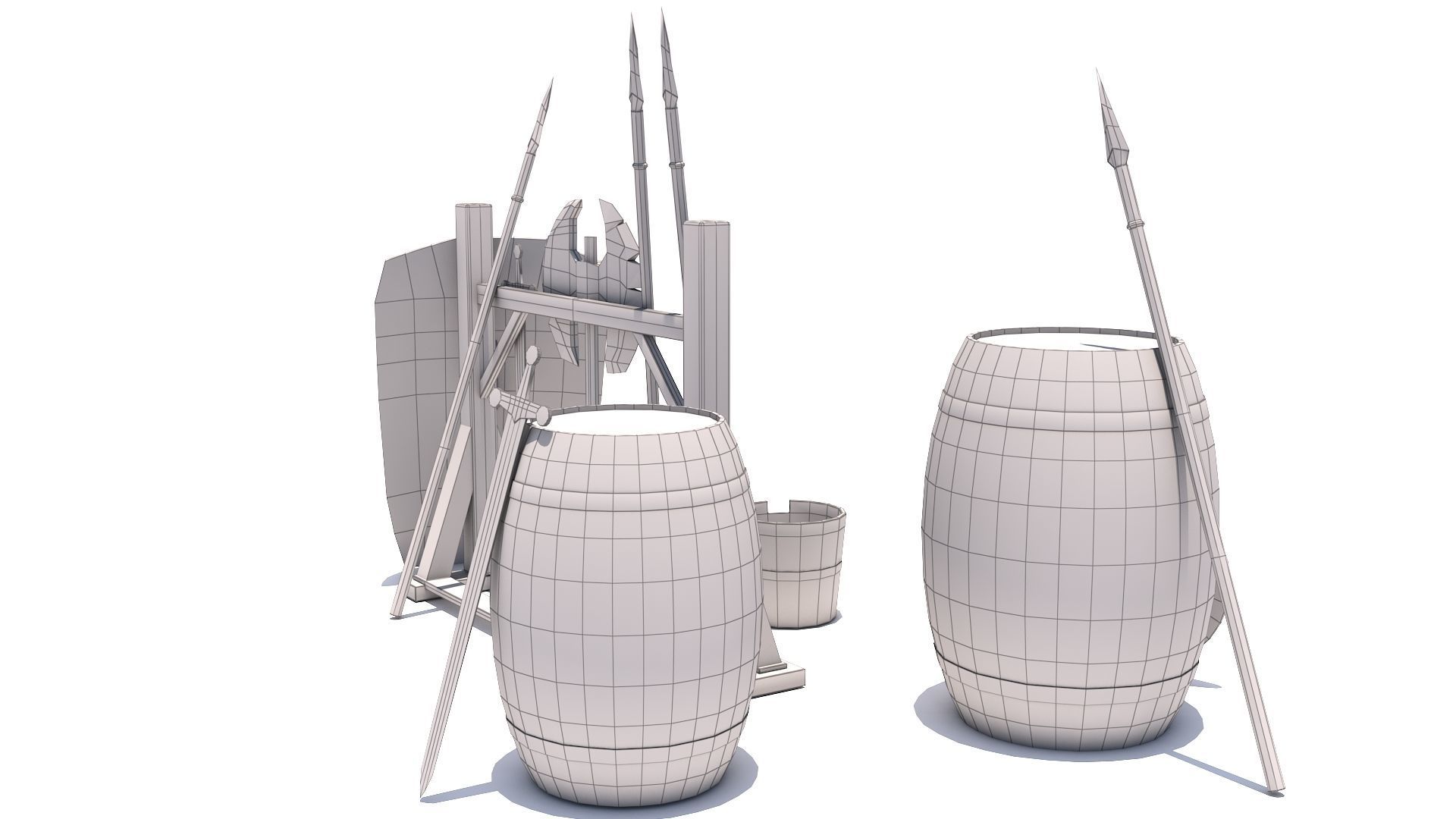 Weapons Shield Low-poly 3D model_14