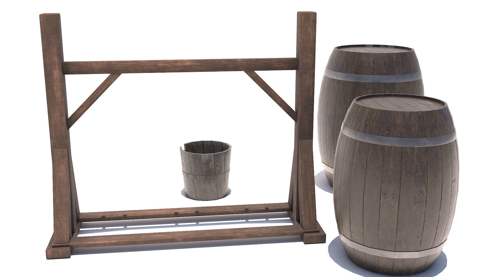 Weapons Shield Low-poly 3D model_7