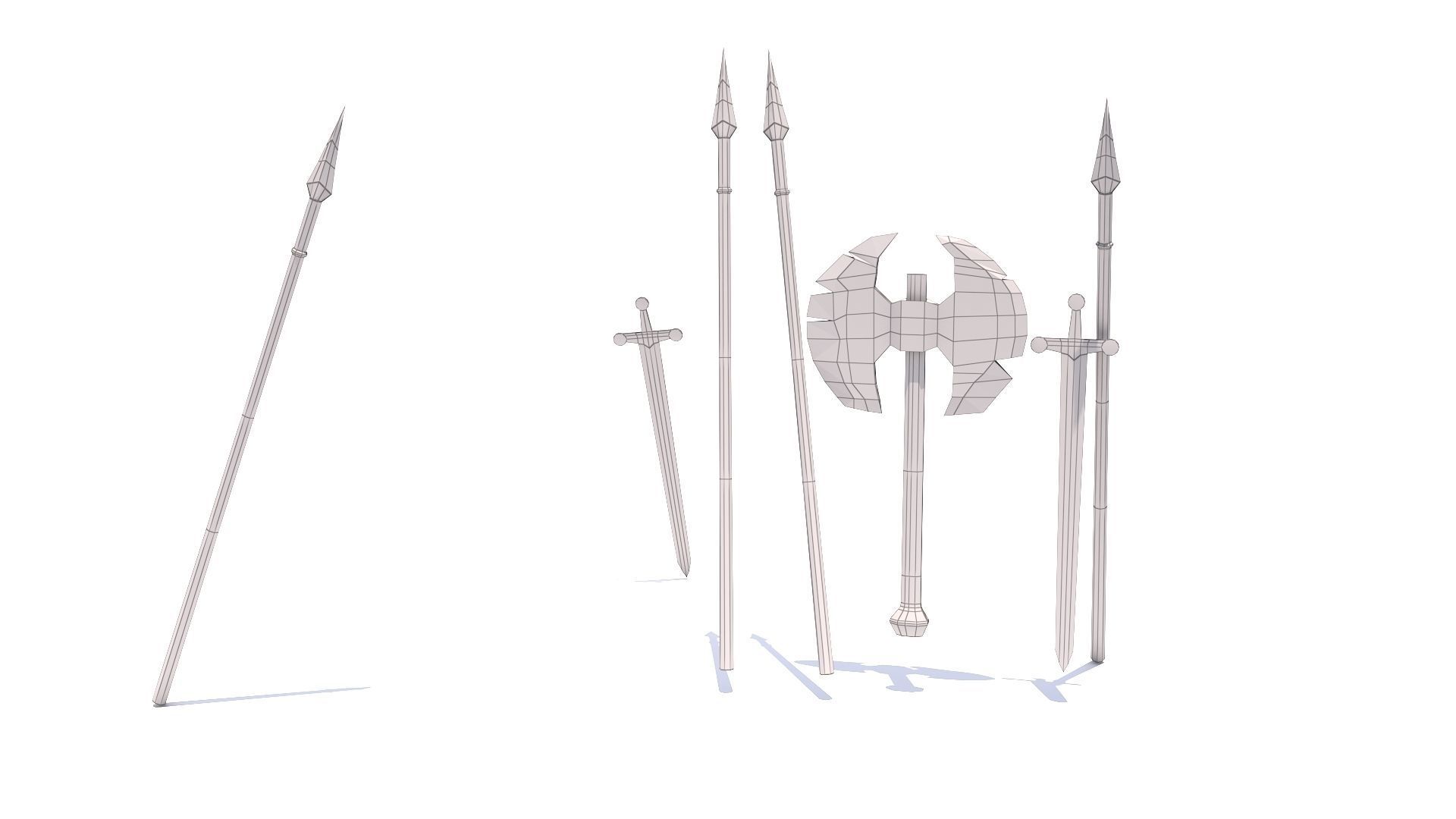 Weapons Shield Low-poly 3D model_21