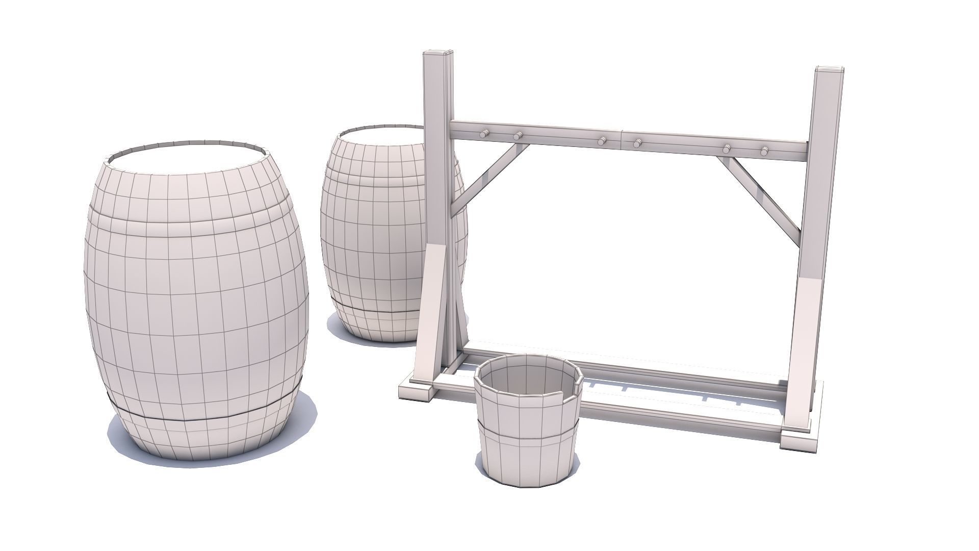 Weapons Shield Low-poly 3D model_17