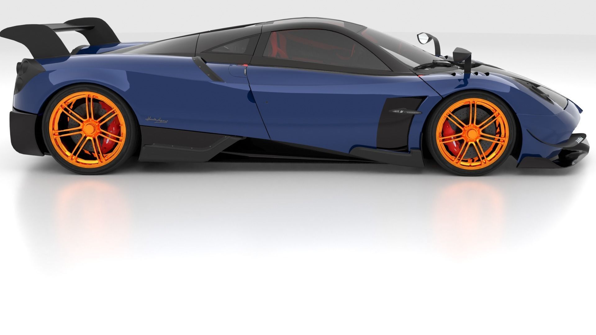 pagani huayra bc the gold edition of everything Low-poly 3D model_2
