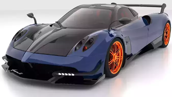 pagani huayra bc the gold edition of everything Low-poly 3D model pagani huayra bc the gold edition of everything Low-poly 3D model