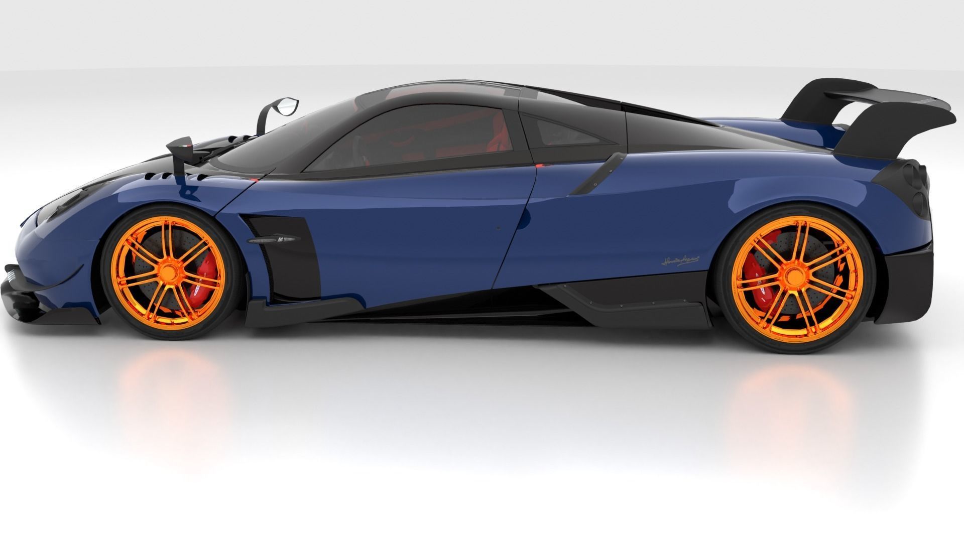 pagani huayra bc the gold edition of everything Low-poly 3D model_1