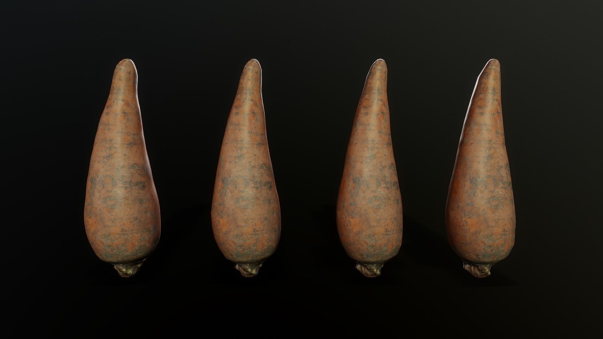 3D Scan Carrot Low-poly 3D model_4