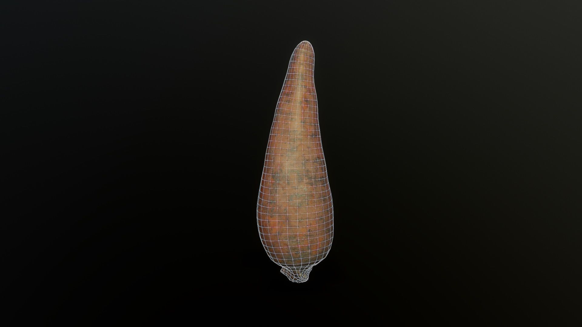 3D Scan Carrot Low-poly 3D model_1