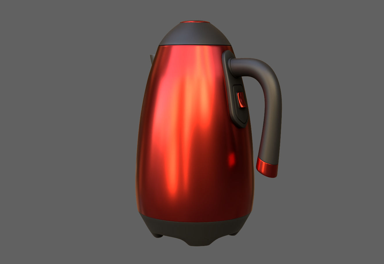 SubD - Stylized Kettle 3D model_2