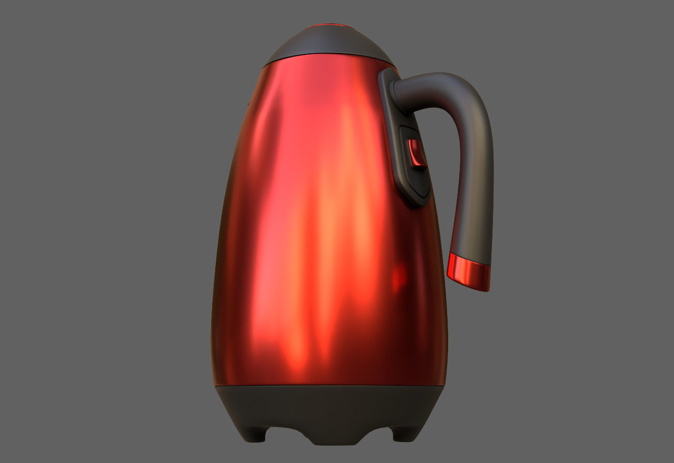 SubD - Stylized Kettle 3D model_6