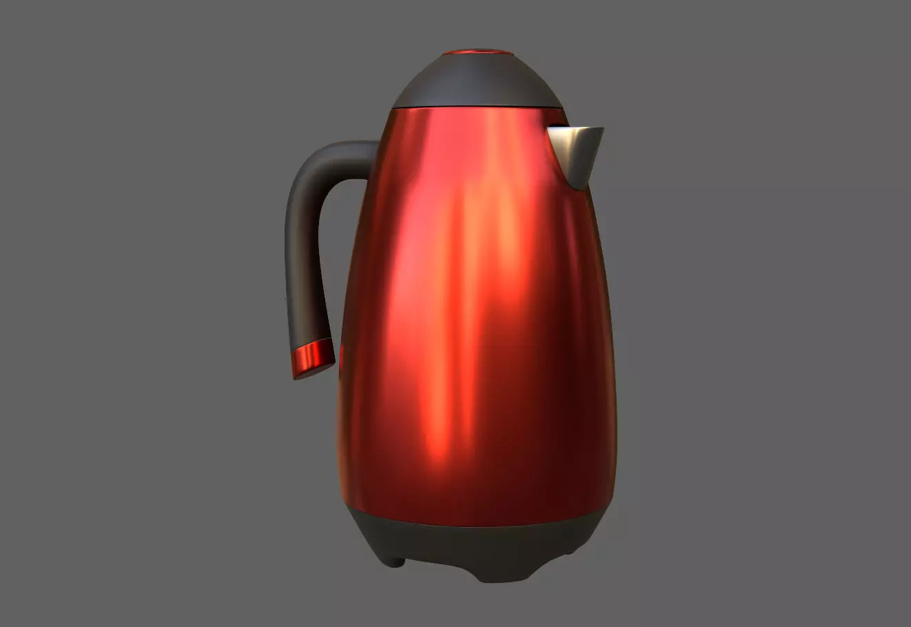 SubD - Stylized Kettle 3D model_0