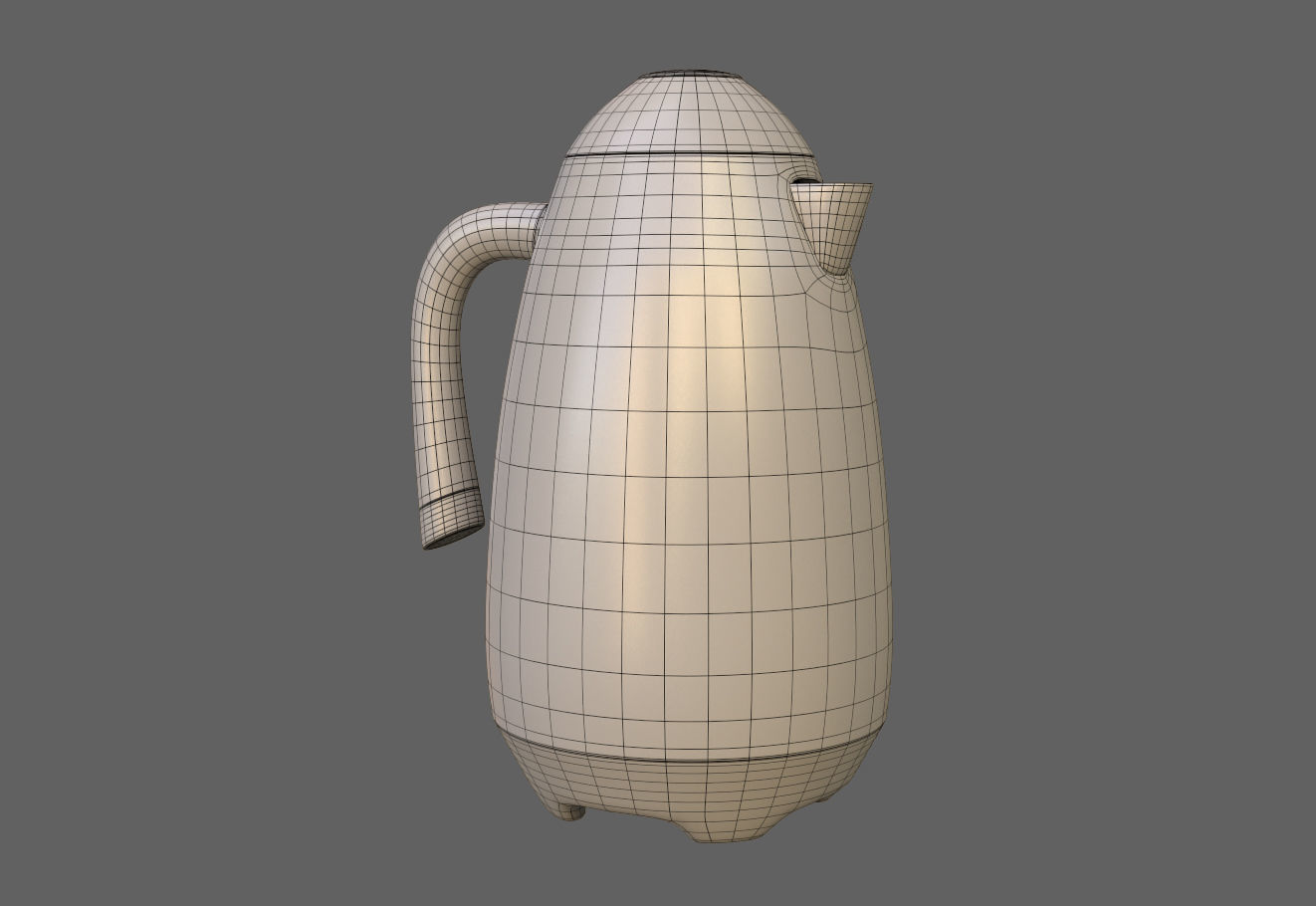 SubD - Stylized Kettle 3D model_1