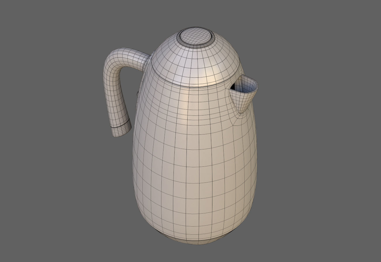 SubD - Stylized Kettle 3D model_5