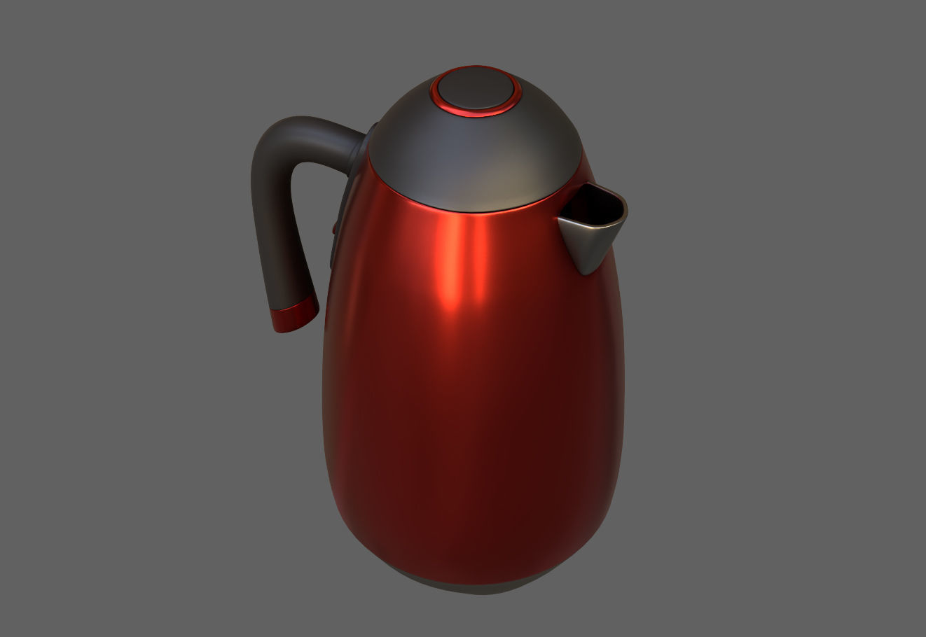 SubD - Stylized Kettle 3D model_4